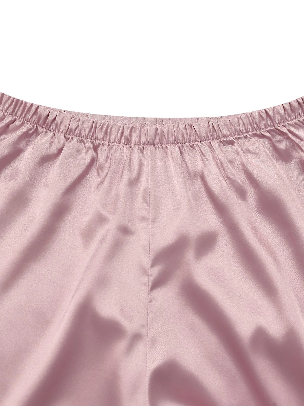 1930er Solide Federbesatz Satin Pyjama Set - Image 5