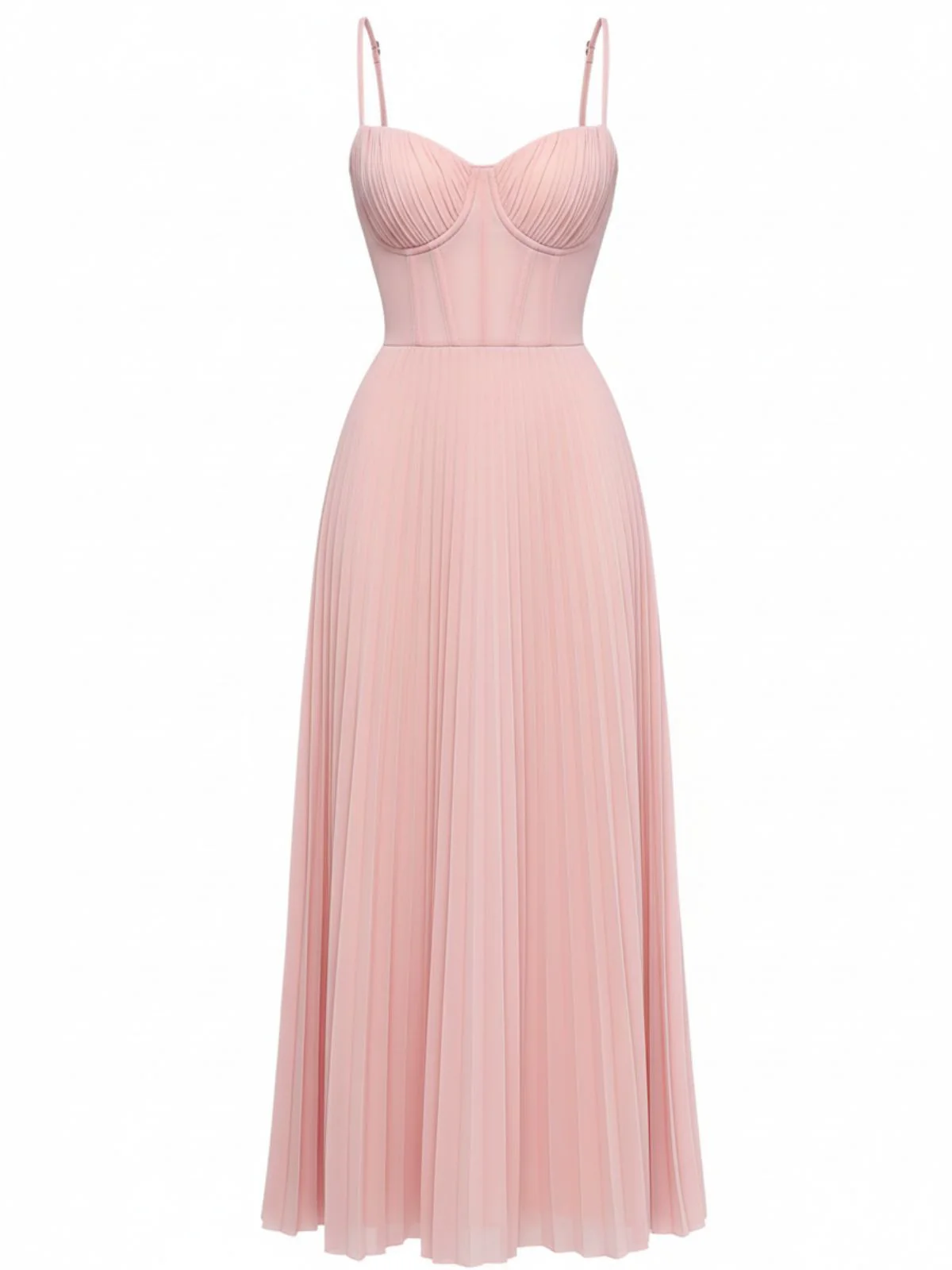 1930er Solide Plissiertes Riemchen Abend Kleid - Image 2