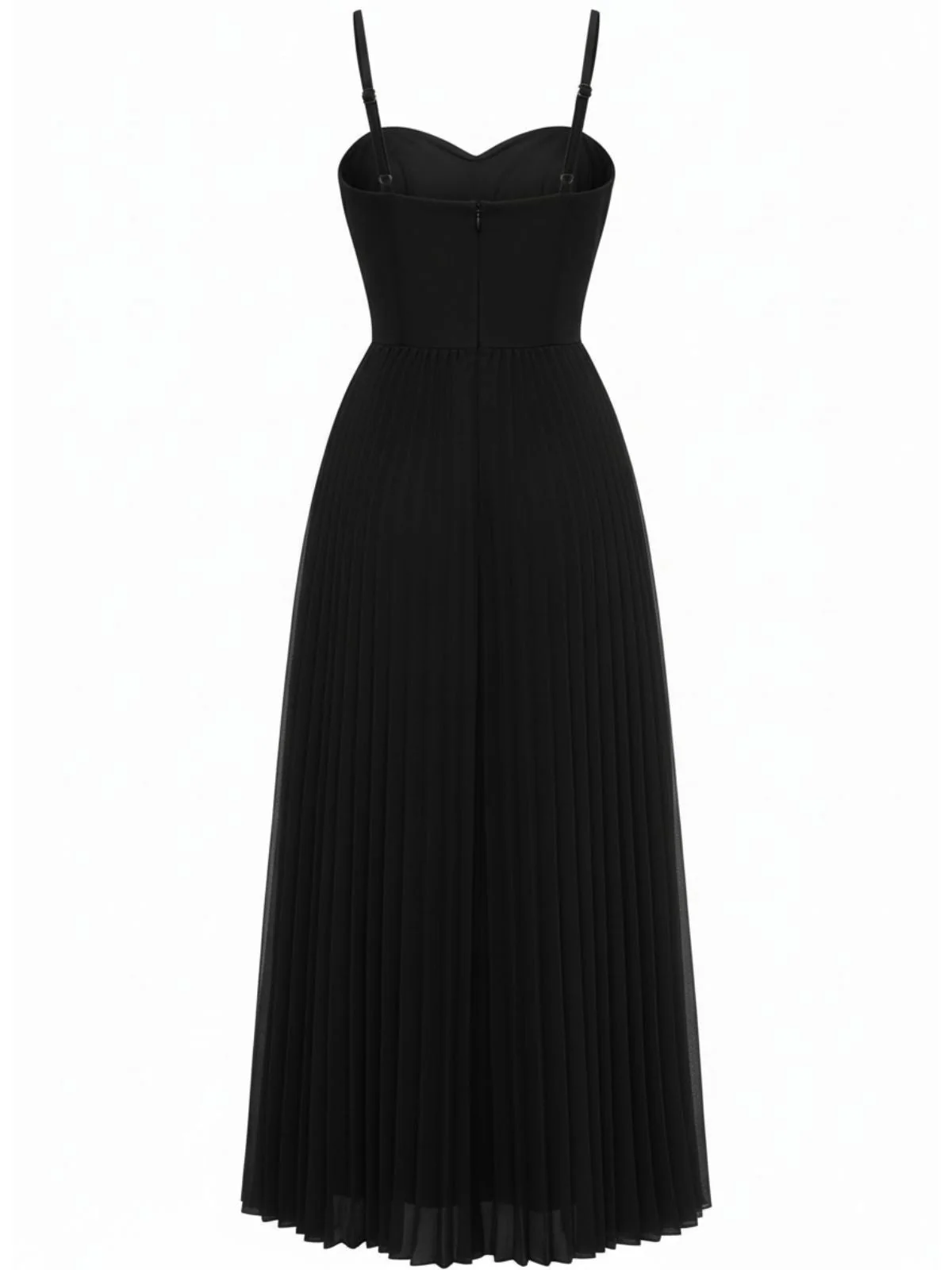 1930er Solide Plissiertes Riemchen Abend Kleid - Image 8