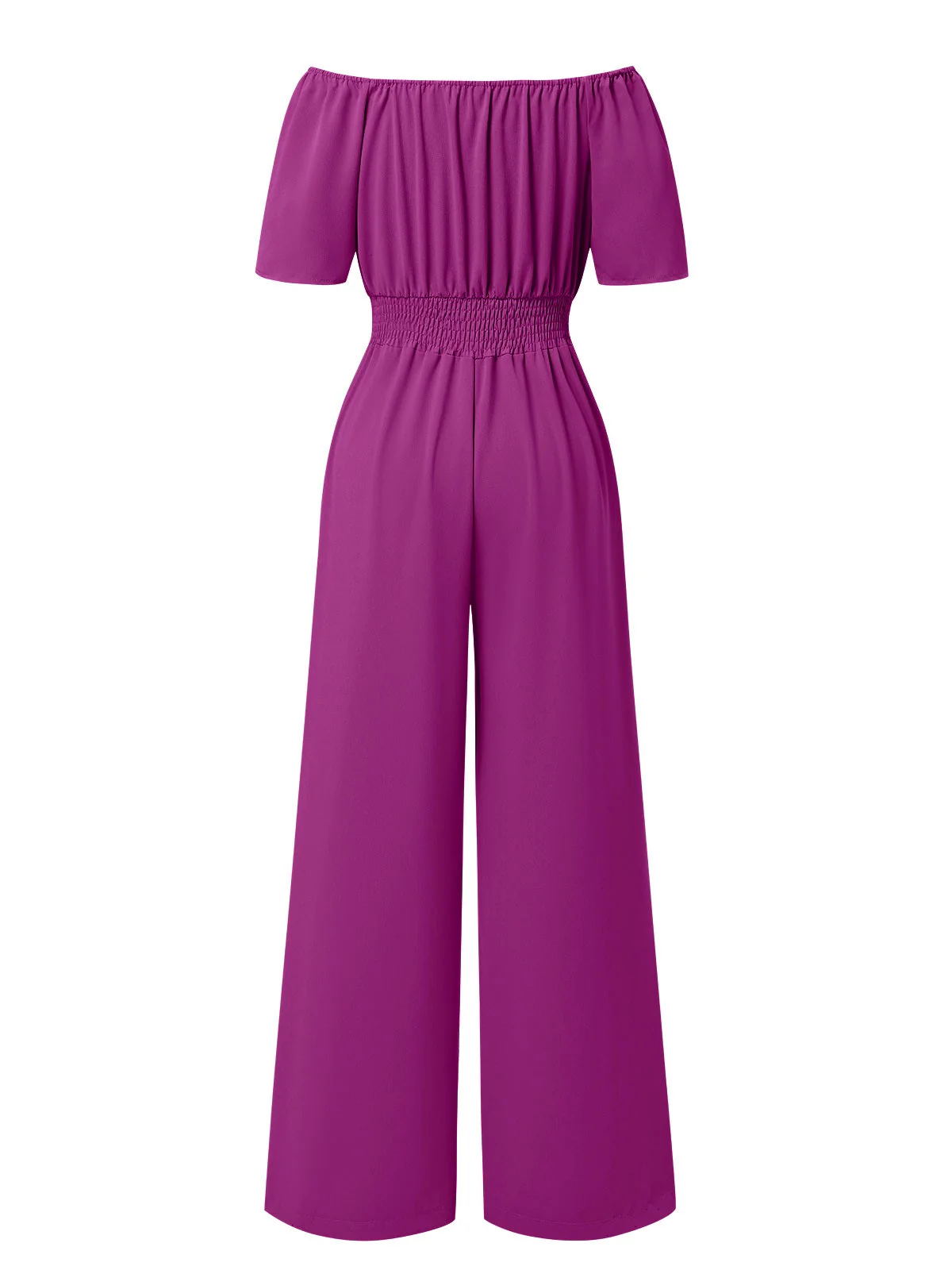 1930er Solide Schulterfrei Taille Locker Gerade Jumpsuit - Image 11