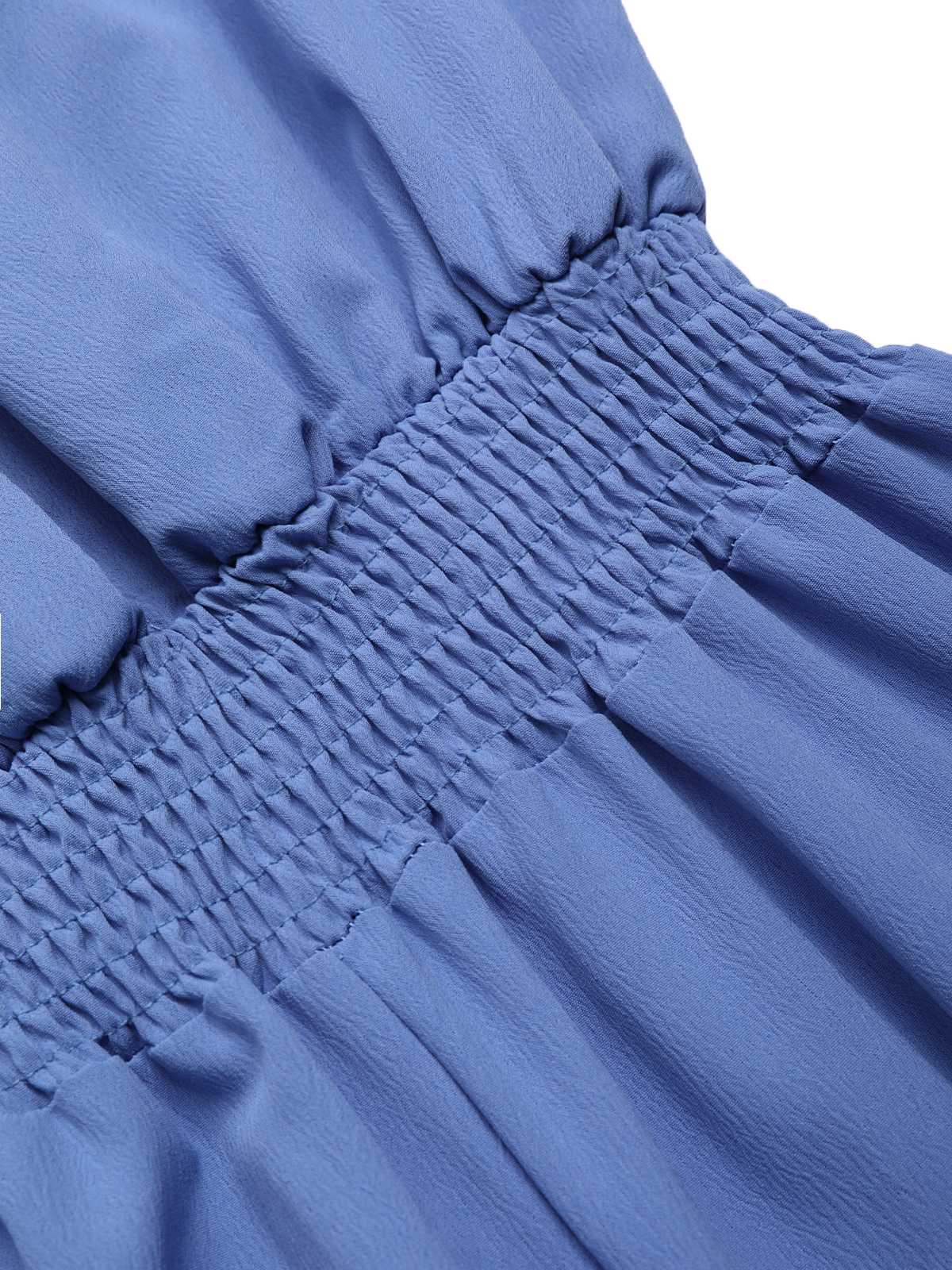 1930er Solide Schulterfrei Taille Locker Gerade Jumpsuit - Image 4