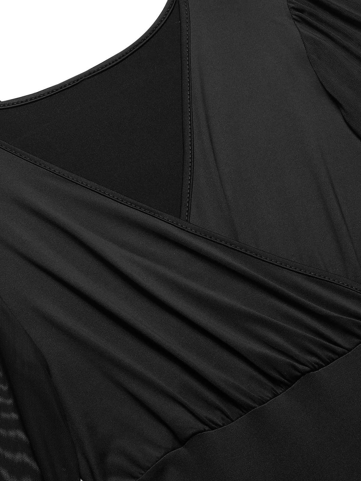 1930er Solide V-Ausschnitt Perlen Masche Jumpsuit - Image 8