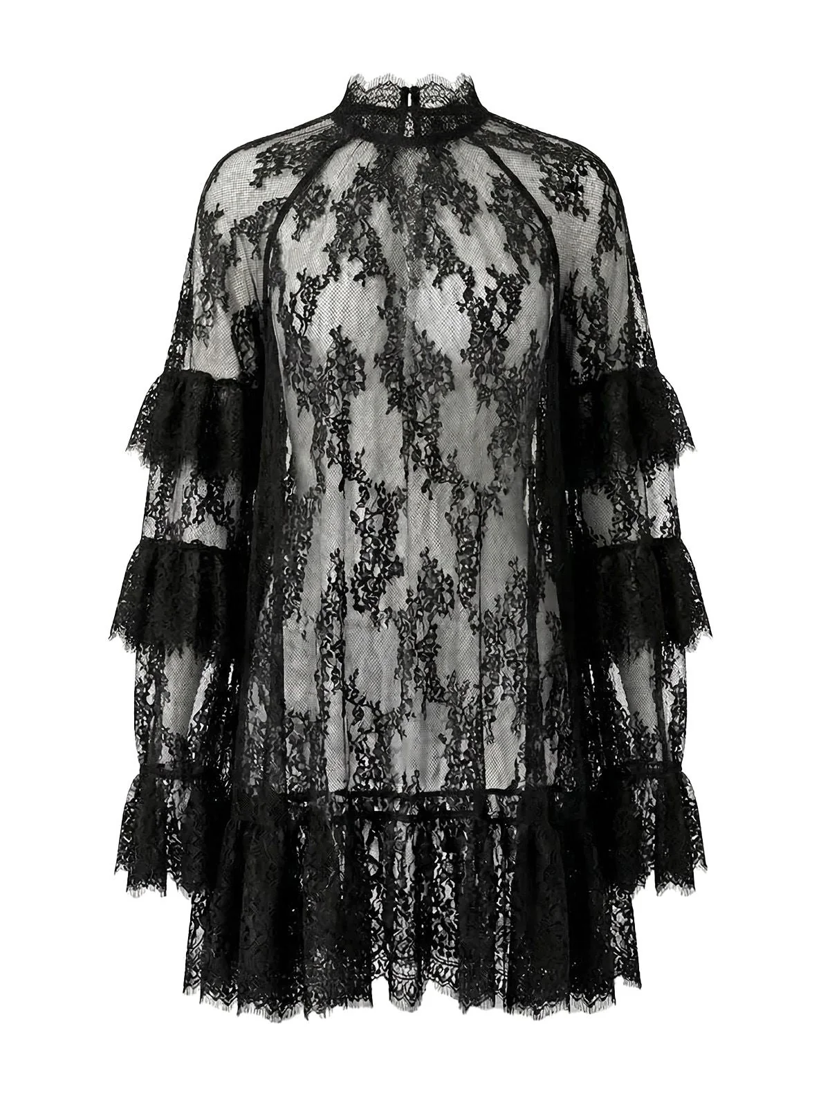 1930er Transparent Spitze Durchsichtig Slip Kleid - Image 3