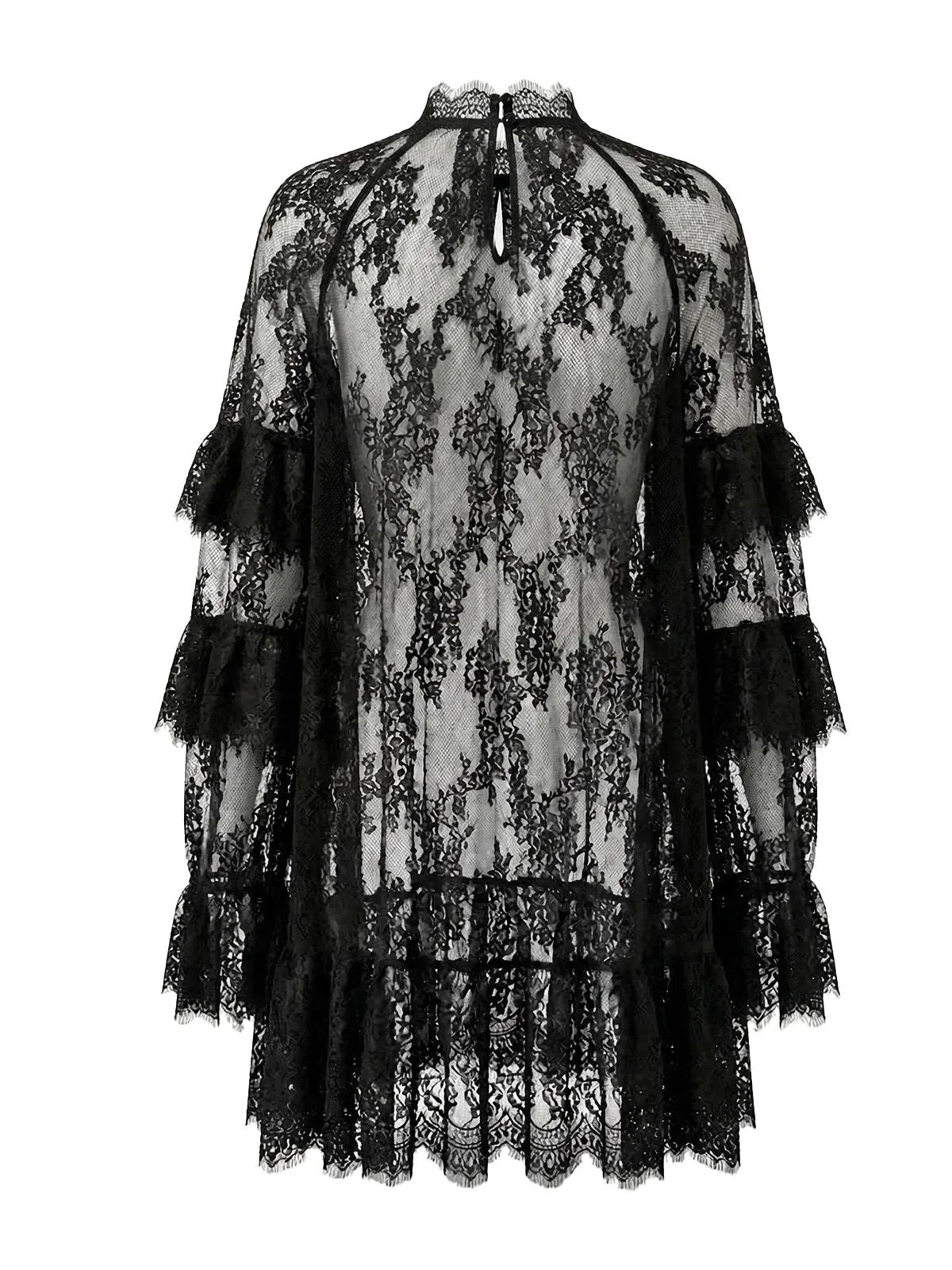 1930er Transparent Spitze Durchsichtig Slip Kleid - Image 4