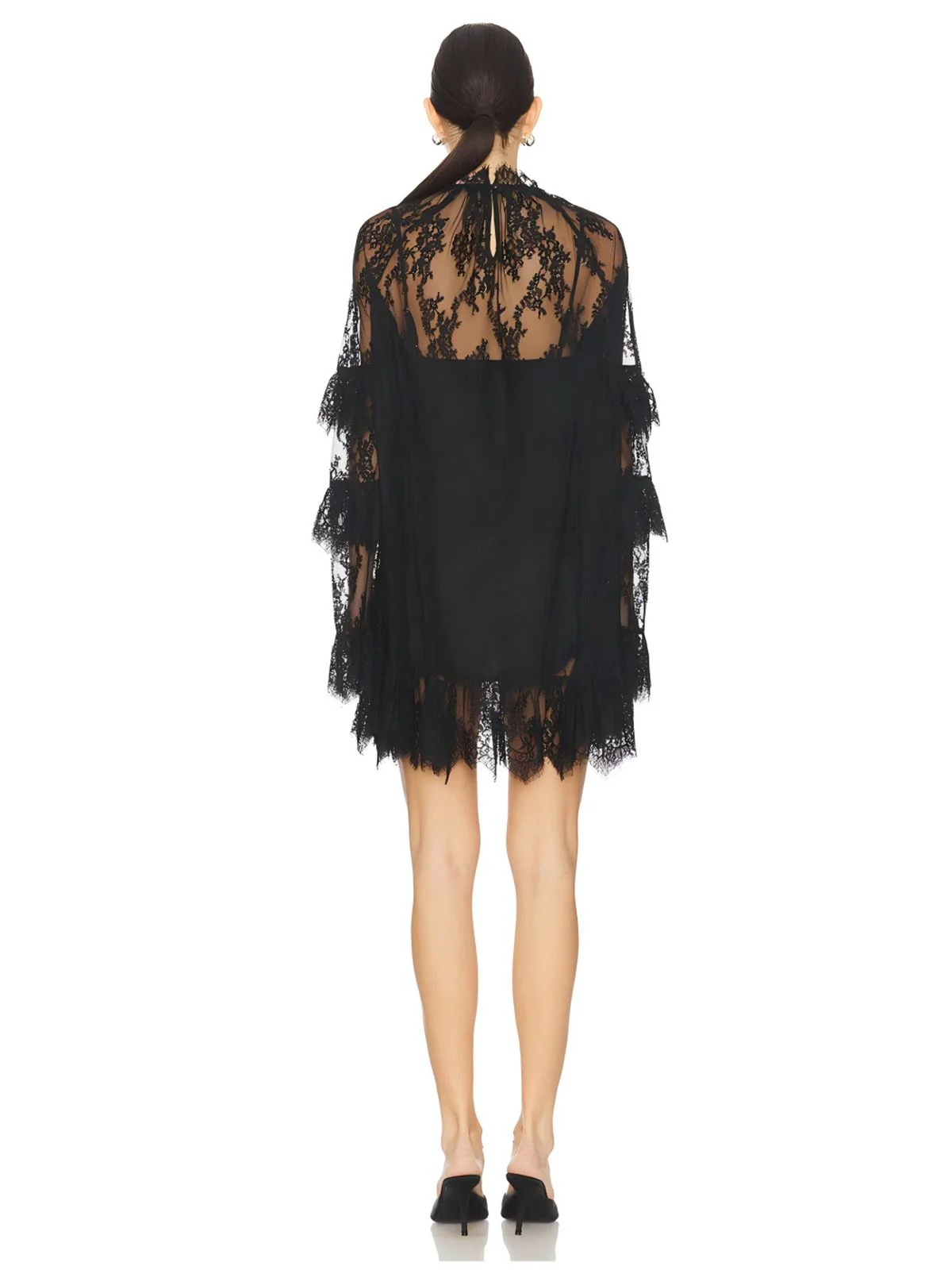 1930er Transparent Spitze Durchsichtig Slip Kleid - Image 5