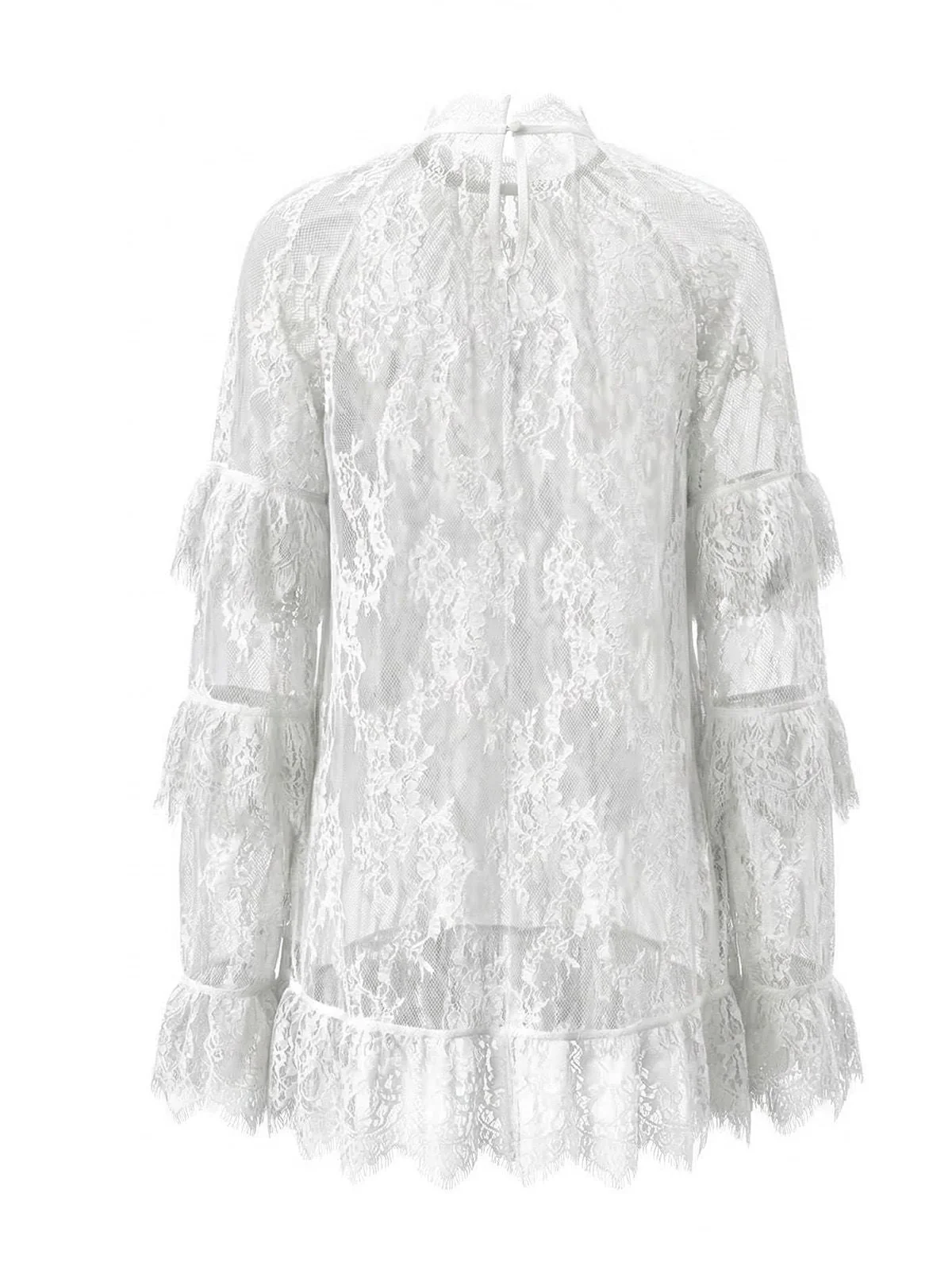 1930er Transparent Spitze Durchsichtig Slip Kleid - Image 8