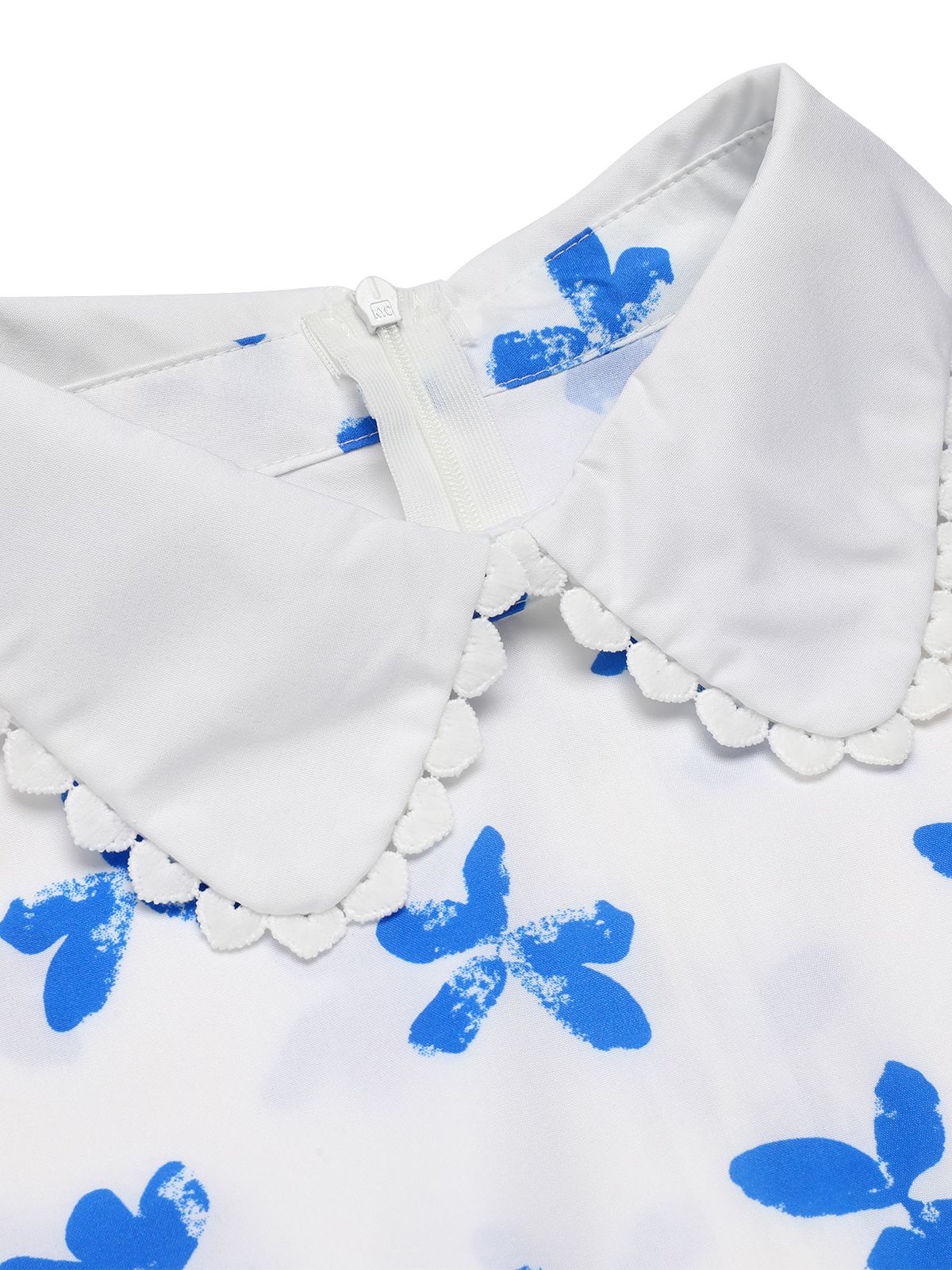 1940er Blau Schmetterling Puppe Hals Kleid - Image 5
