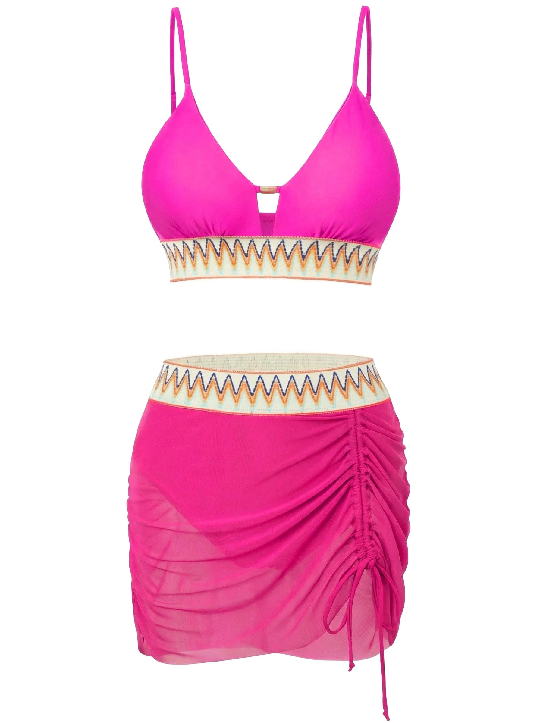 1940er Chevron Netz Patchwork Tankini Set - Image 10
