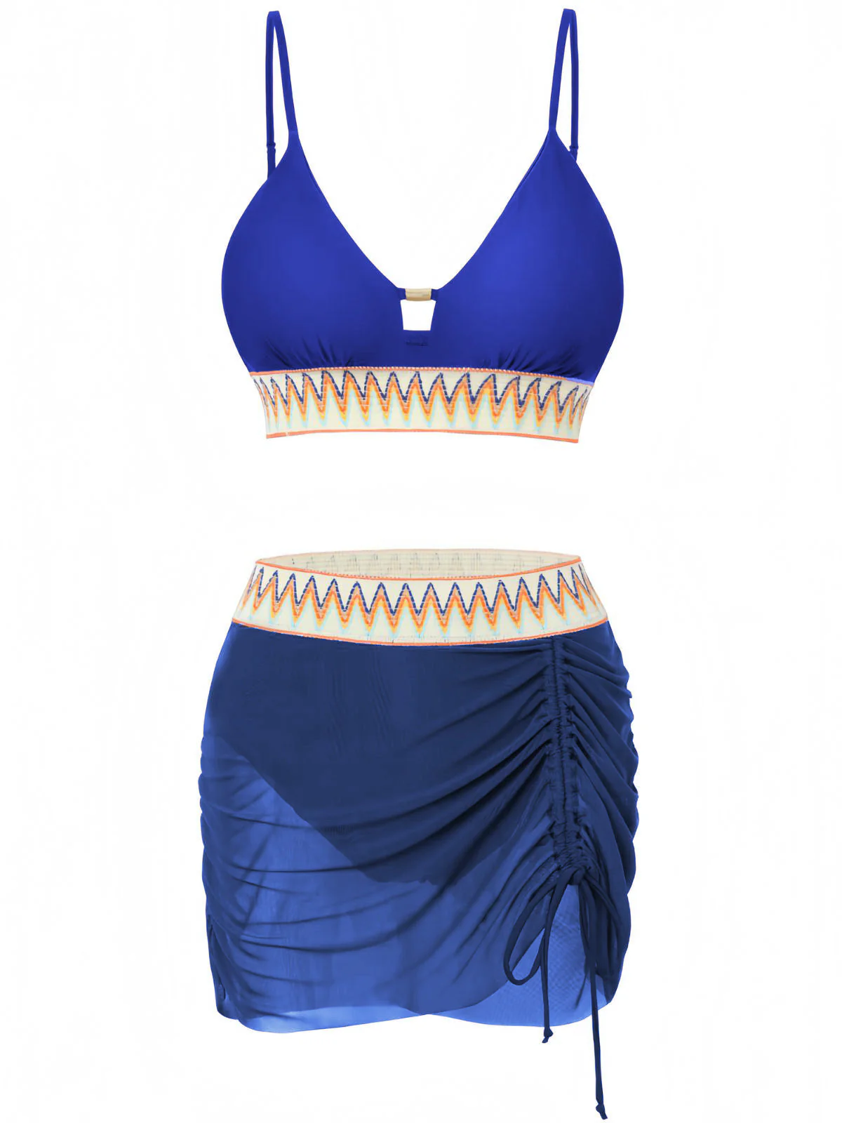 1940er Chevron Netz Patchwork Tankini Set - Image 12