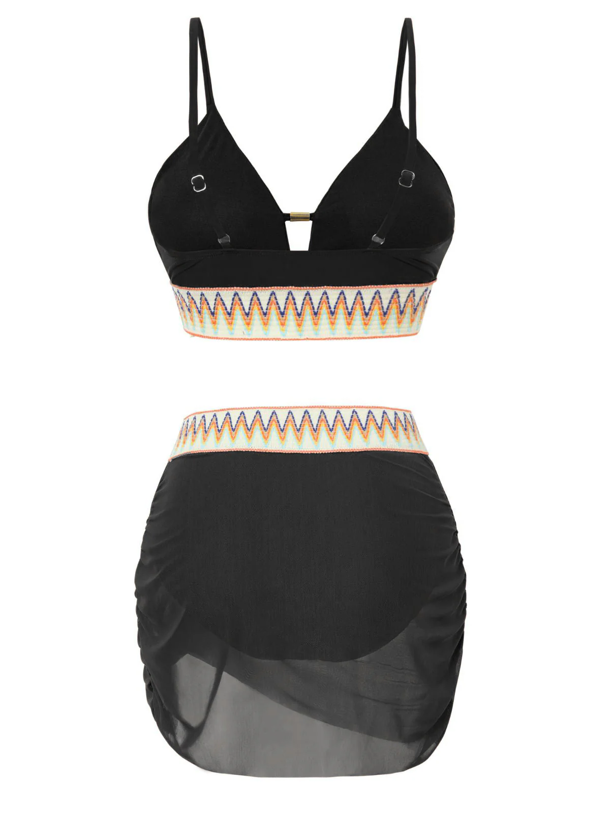 1940er Chevron Netz Patchwork Tankini Set - Image 3