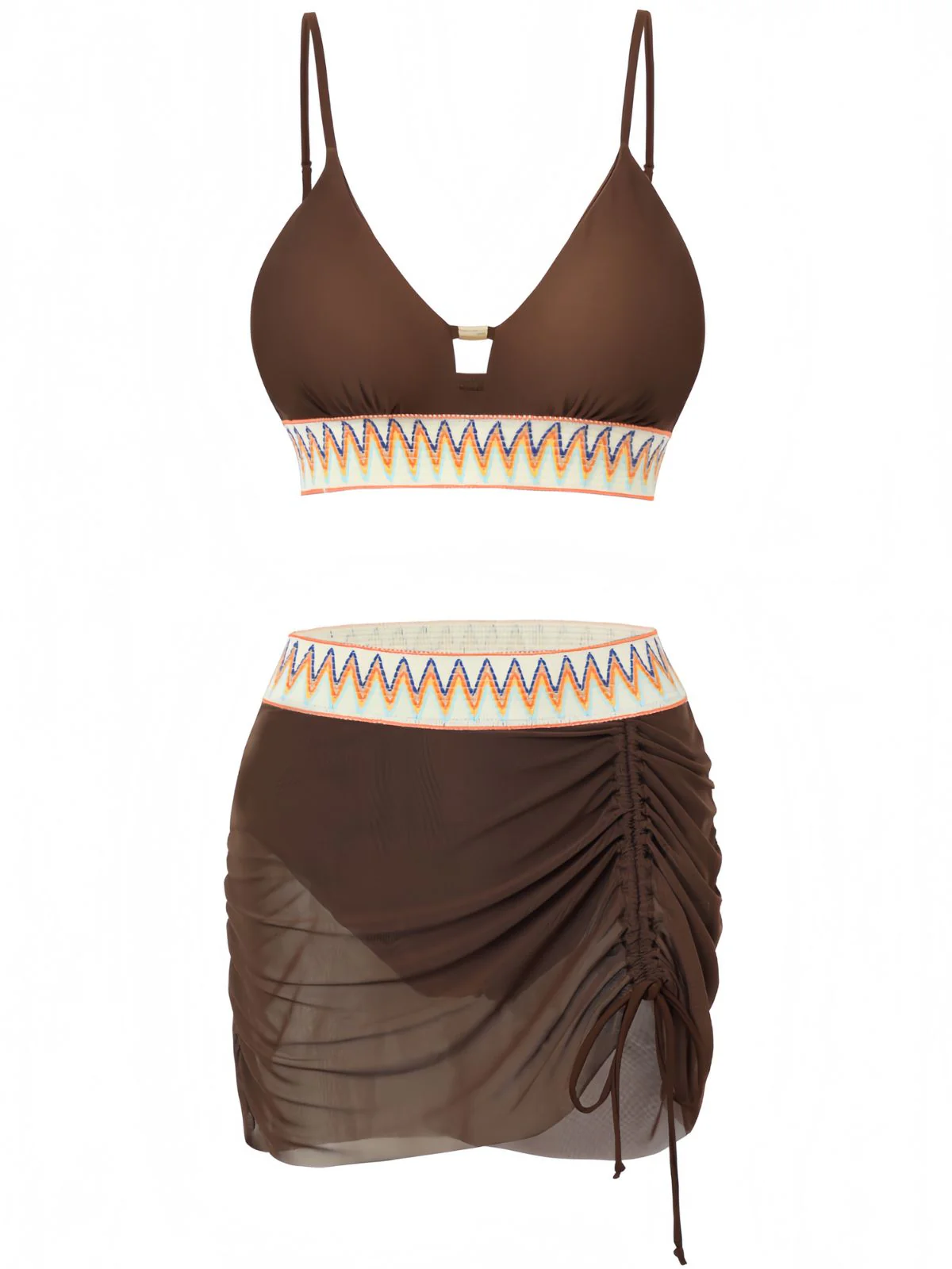 1940er Chevron Netz Patchwork Tankini Set - Image 4