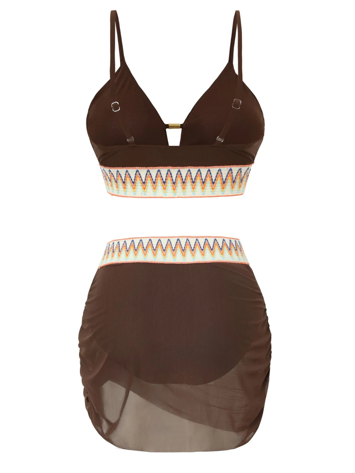 1940er Chevron Netz Patchwork Tankini Set - Image 5