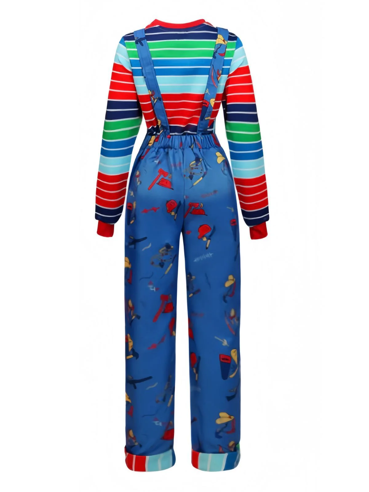 1940er Chucky-Puppe Streifen Latzhose Cosplay Set - Image 2