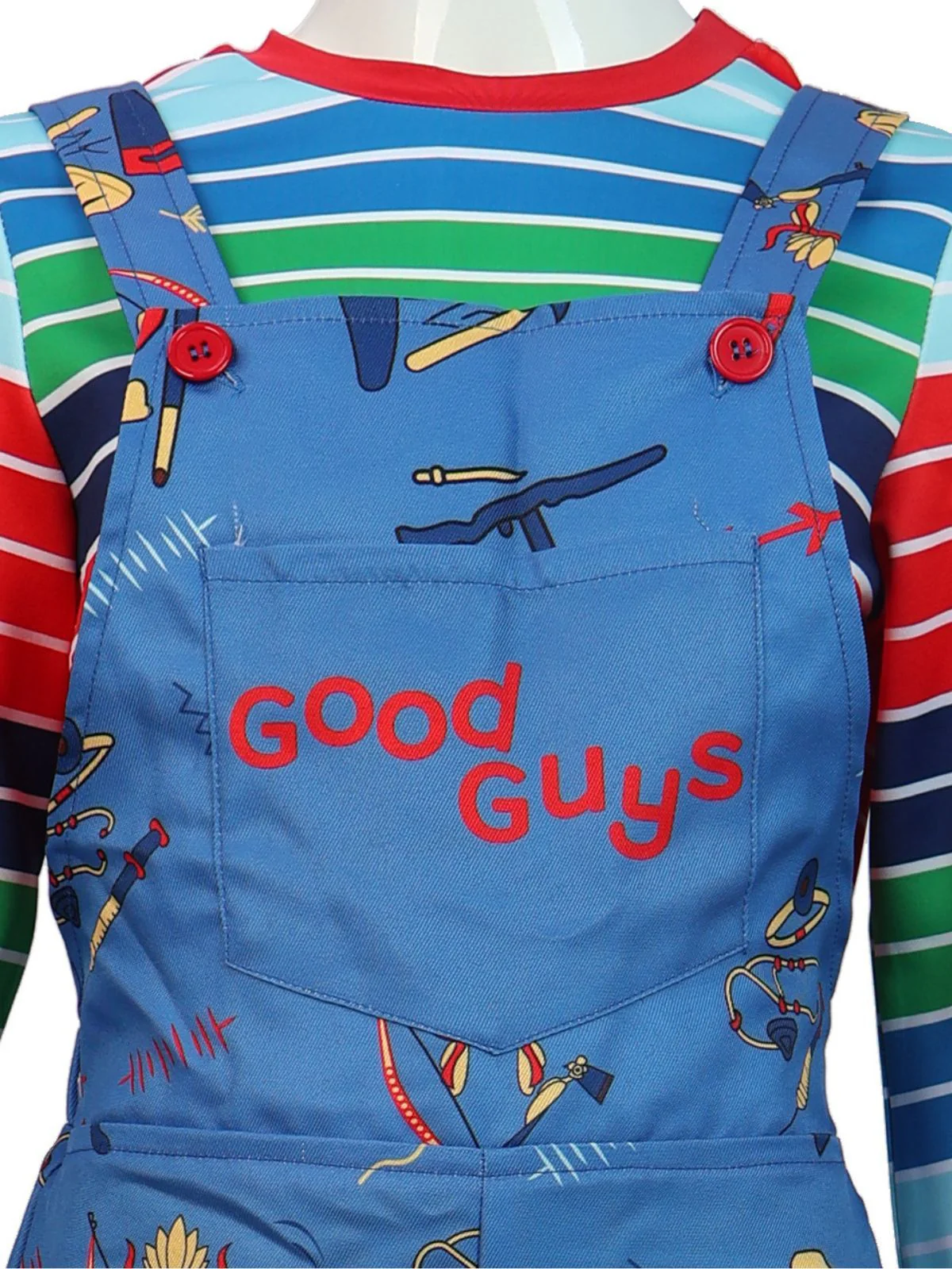 1940er Chucky-Puppe Streifen Latzhose Cosplay Set - Image 4