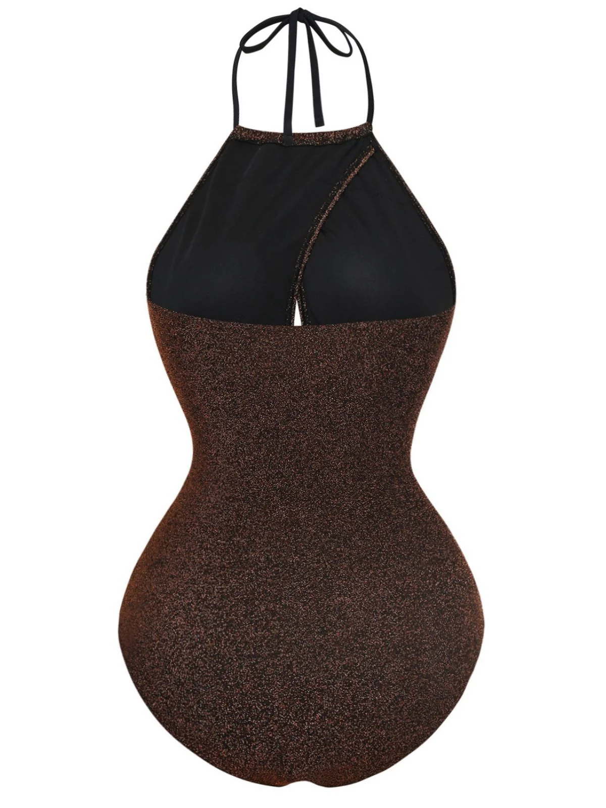 1940er Glitzer Halter Cutout Bogen Einteiliger Badeanzug - Image 3