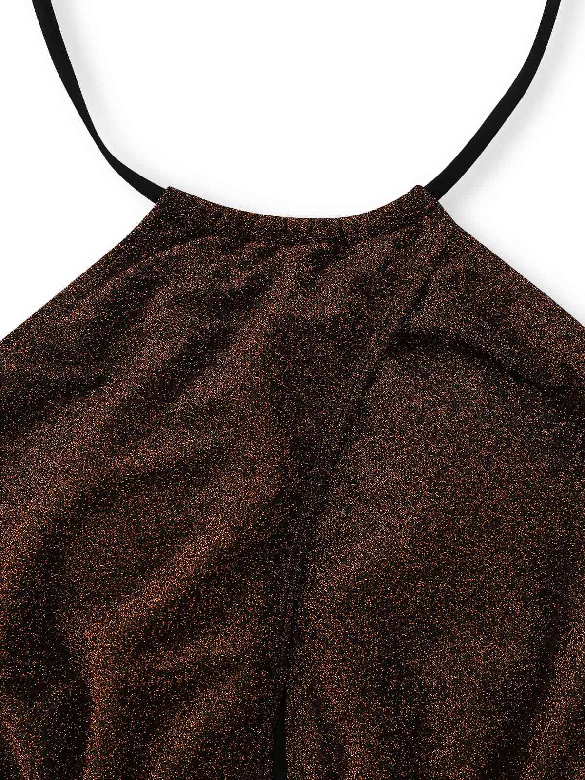 1940er Glitzer Halter Cutout Bogen Einteiliger Badeanzug - Image 4