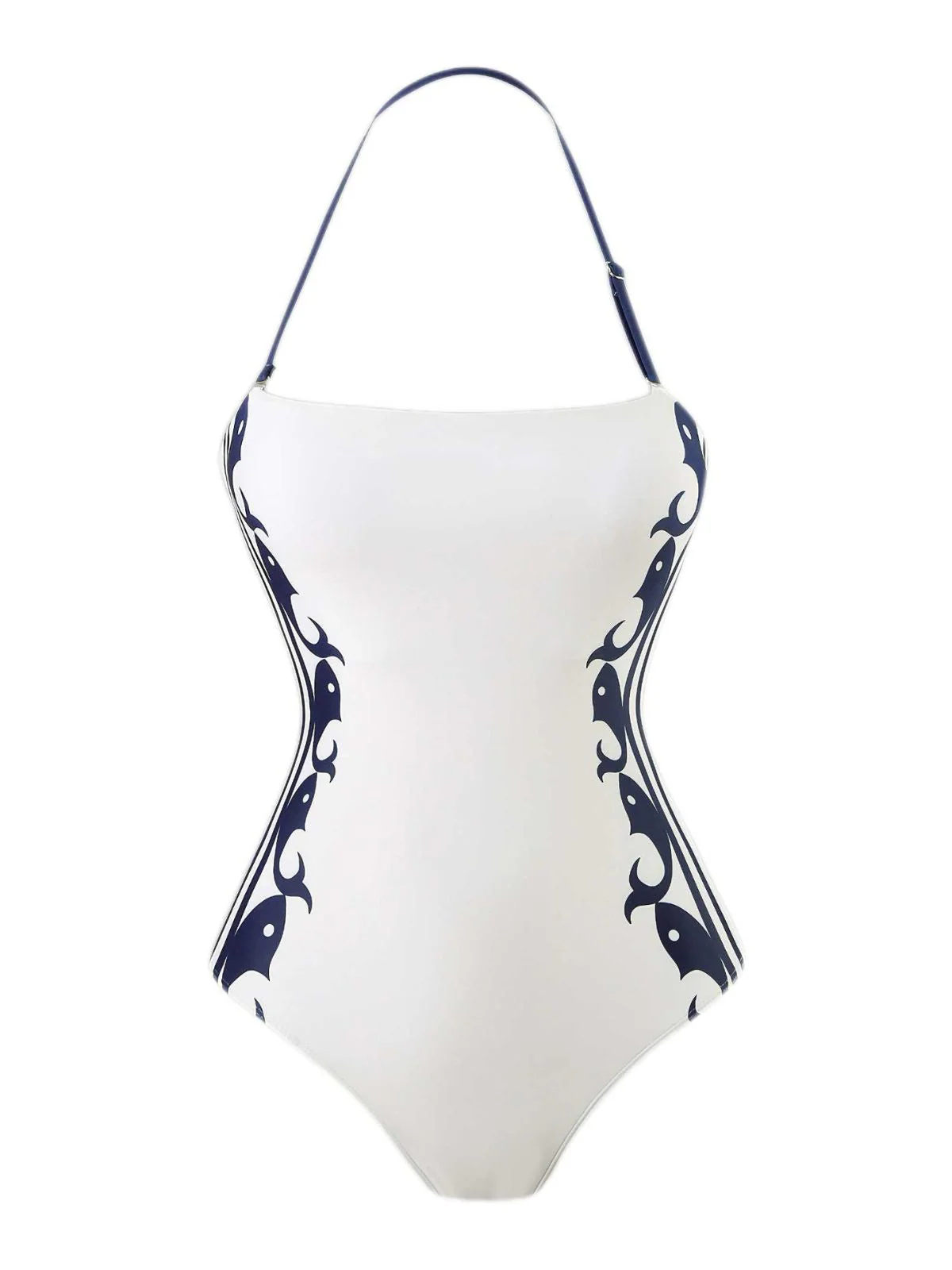 1940er Halter Bademode & Sailor-Streifen Shorts Set - Image 2