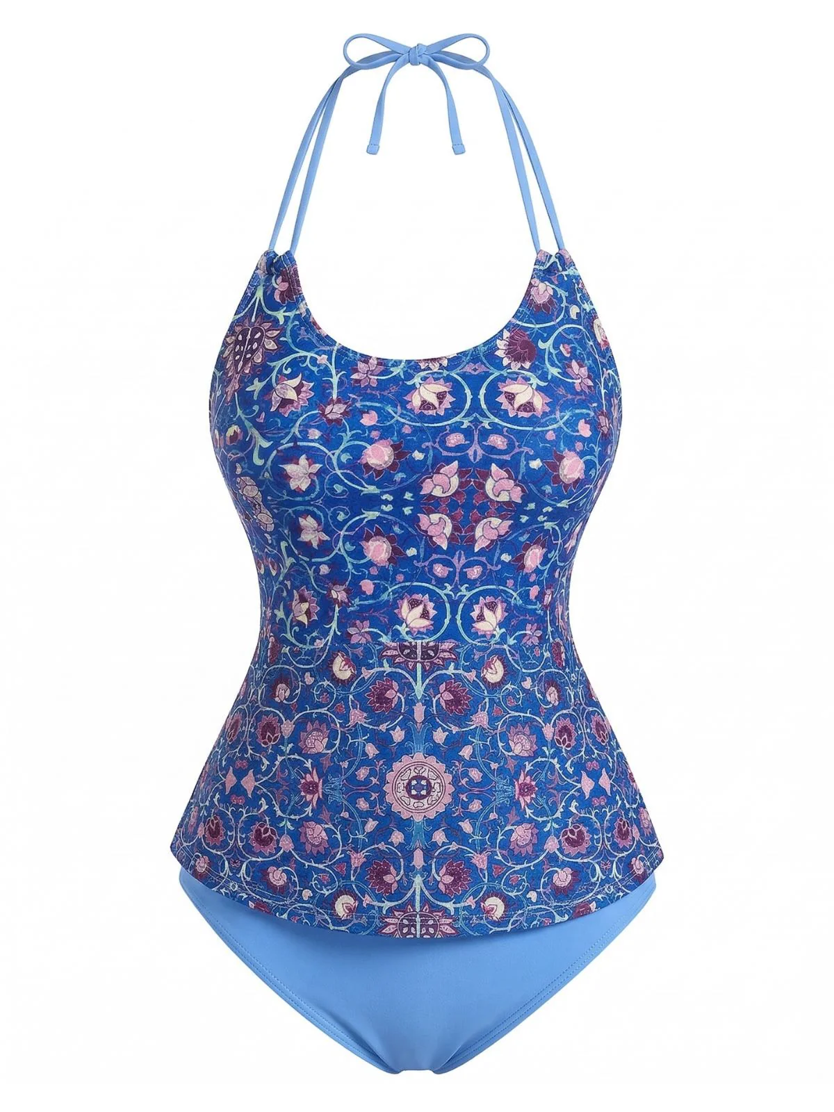 1940er Halter Retro Blumen Tankini Set - Image 2