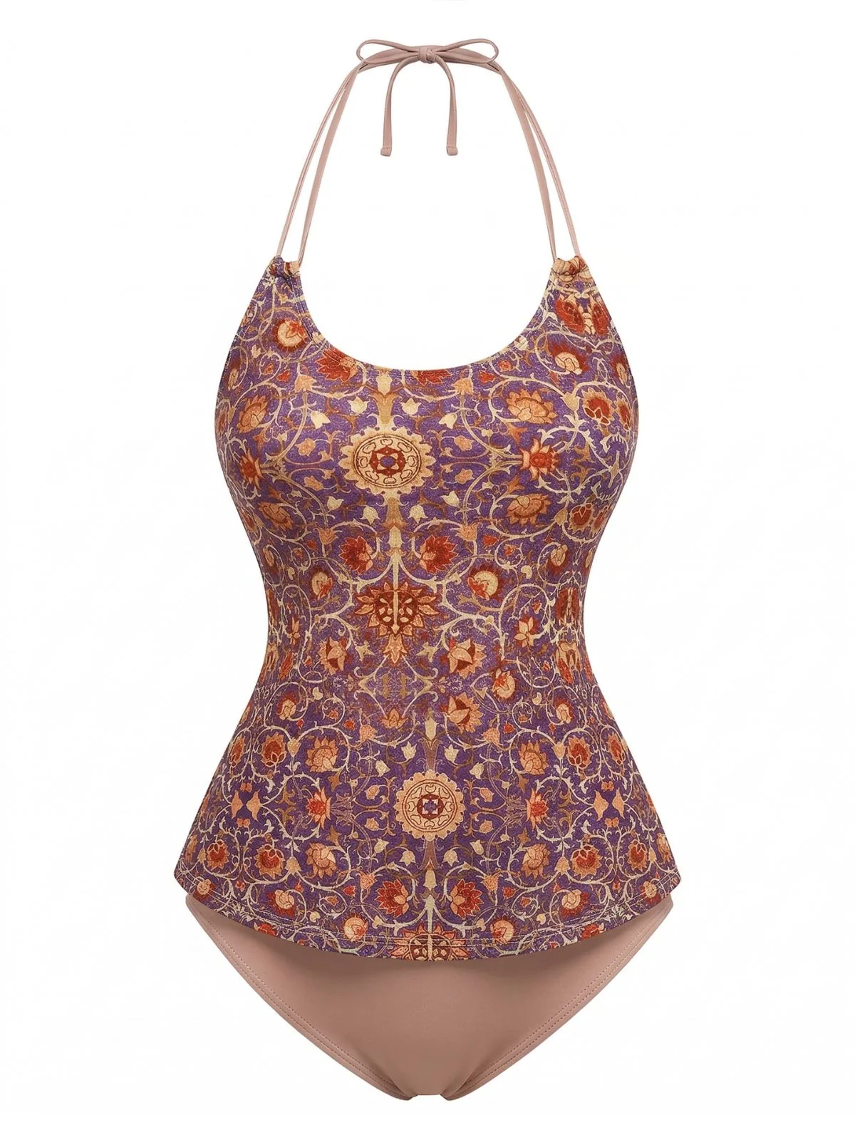 1940er Halter Retro Blumen Tankini Set - Image 9