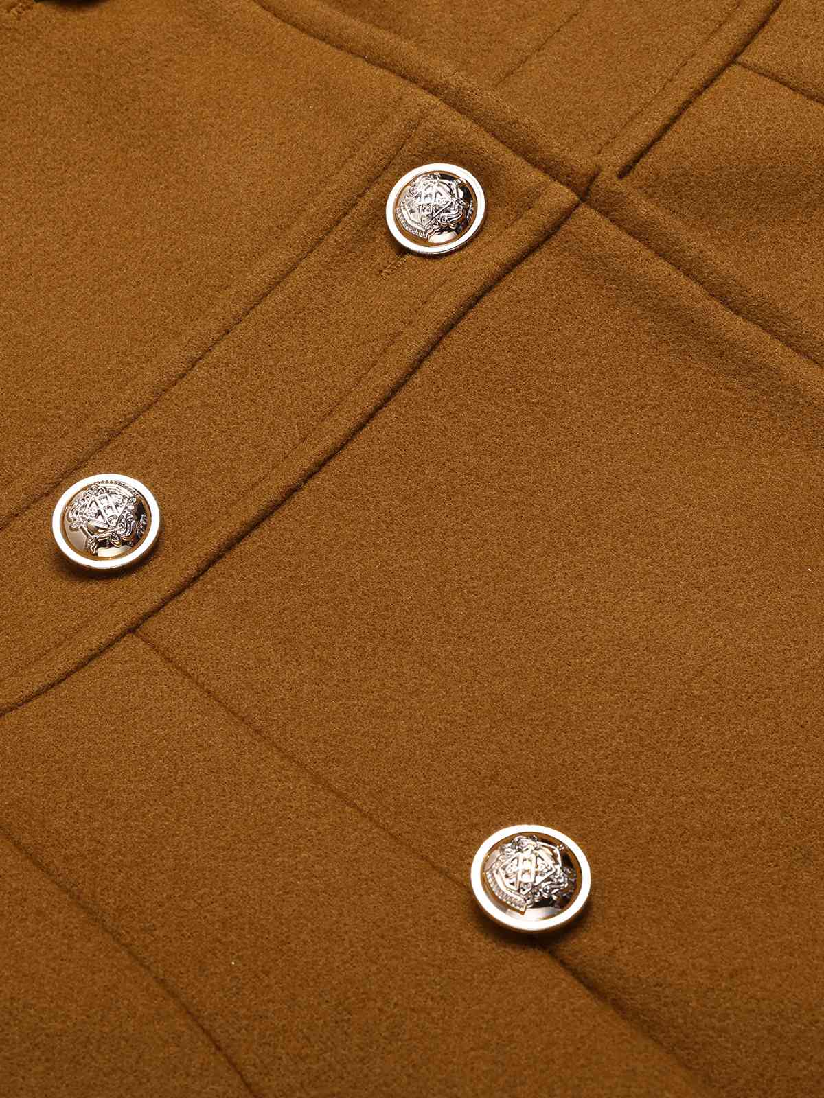 1940er Kerbkragen Zweireihig Kleid Mantel - Image 4