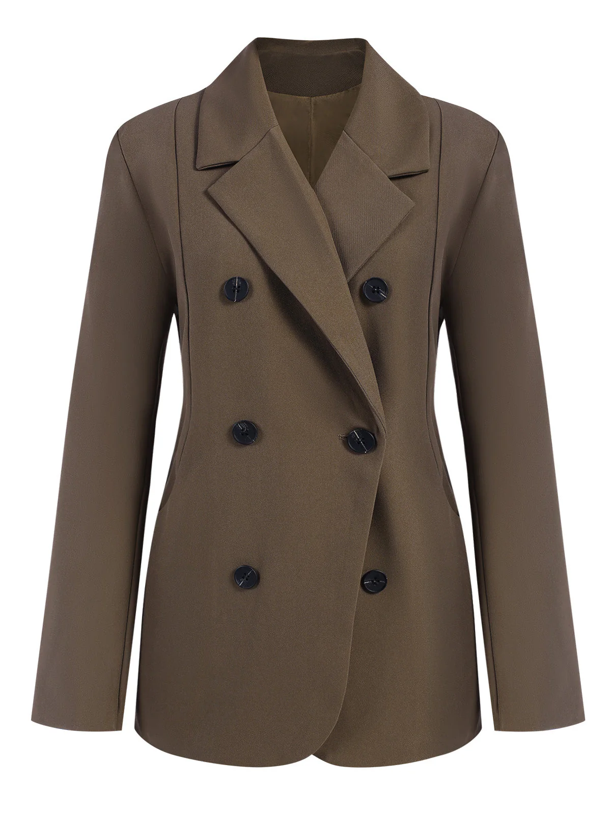Weiß 1940er Knöpfen Solide Vintage Blazer - Image 5