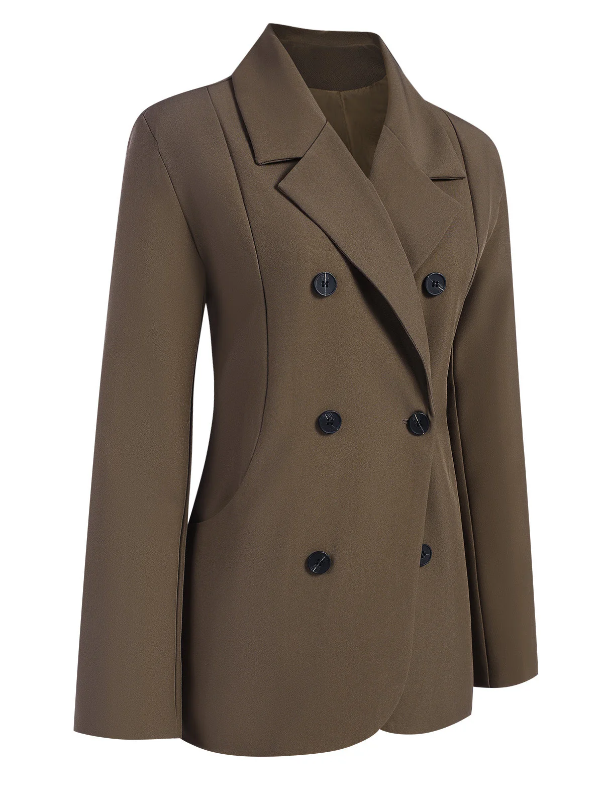 Weiß 1940er Knöpfen Solide Vintage Blazer - Image 6