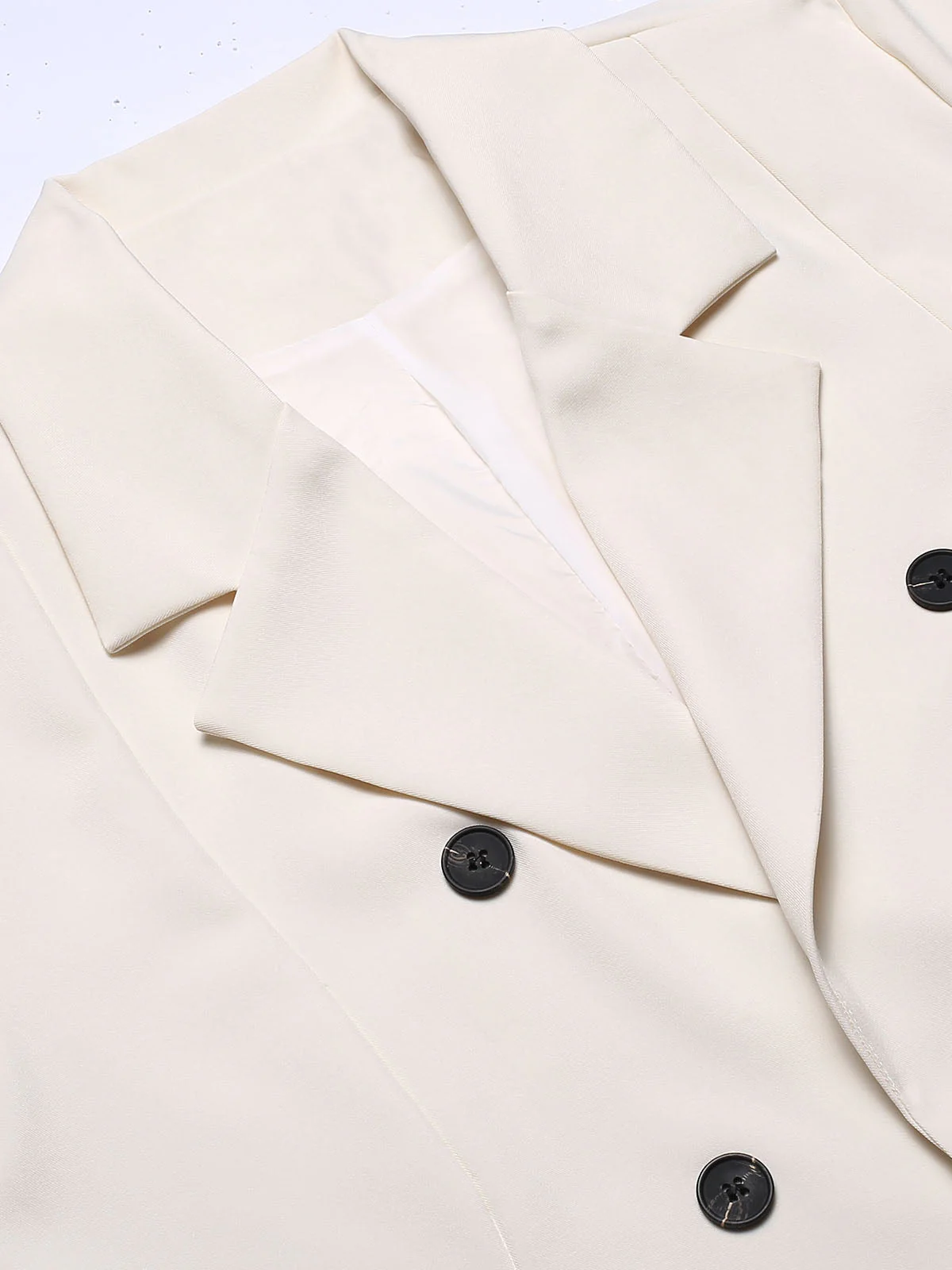 Weiß 1940er Knöpfen Solide Vintage Blazer - Image 4