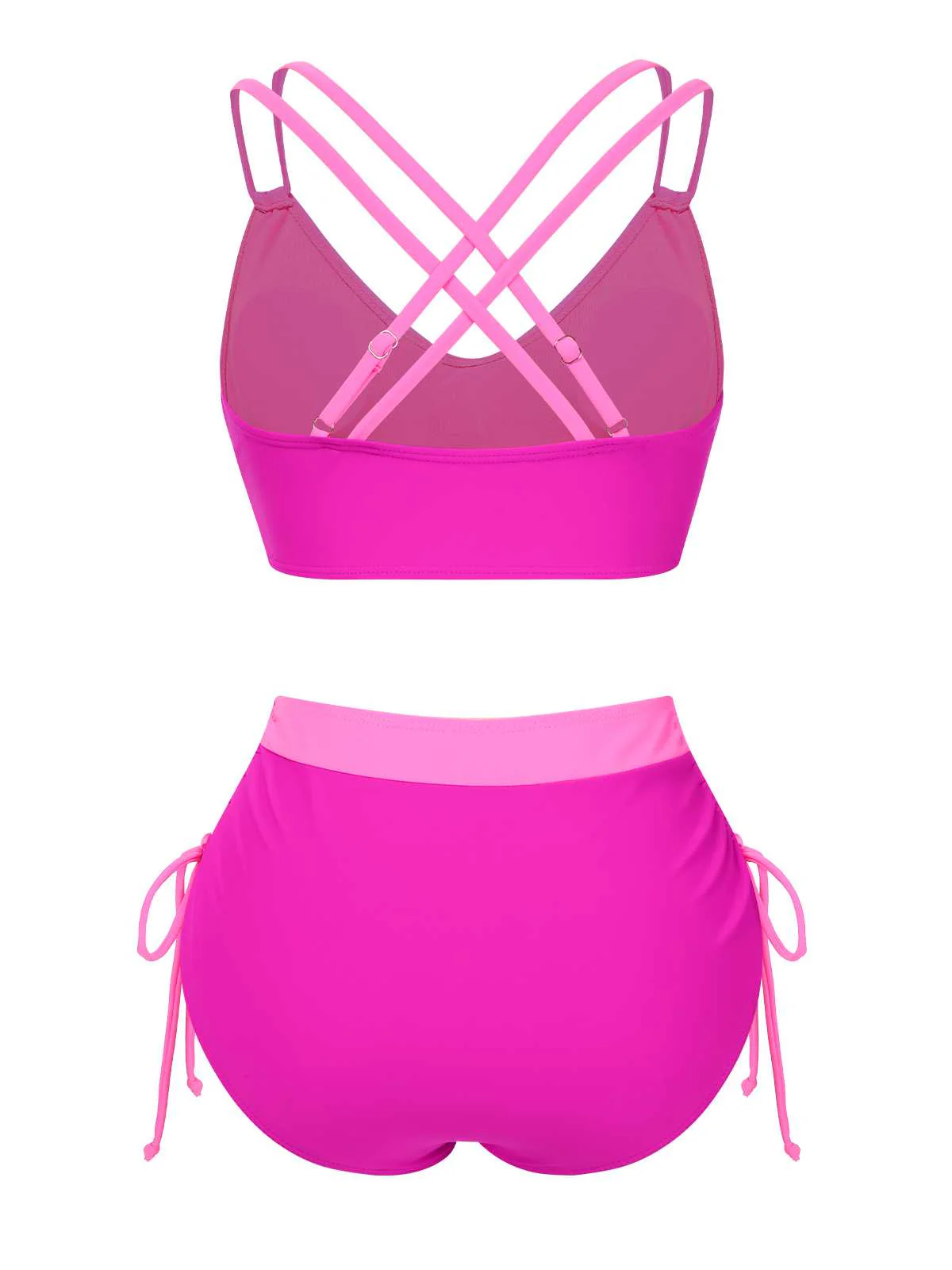 1940er Kreuzen Hohe Taille Seitliche Bindungen Bikini - Image 3