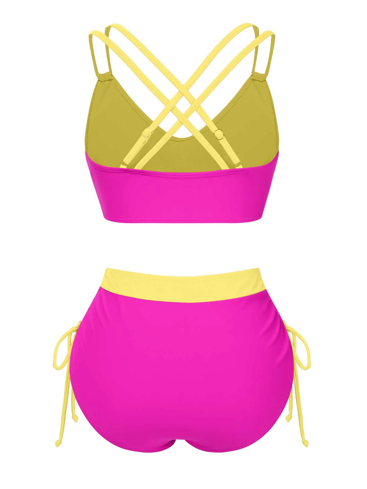 1940er Kreuzen Hohe Taille Seitliche Bindungen Bikini - Image 7