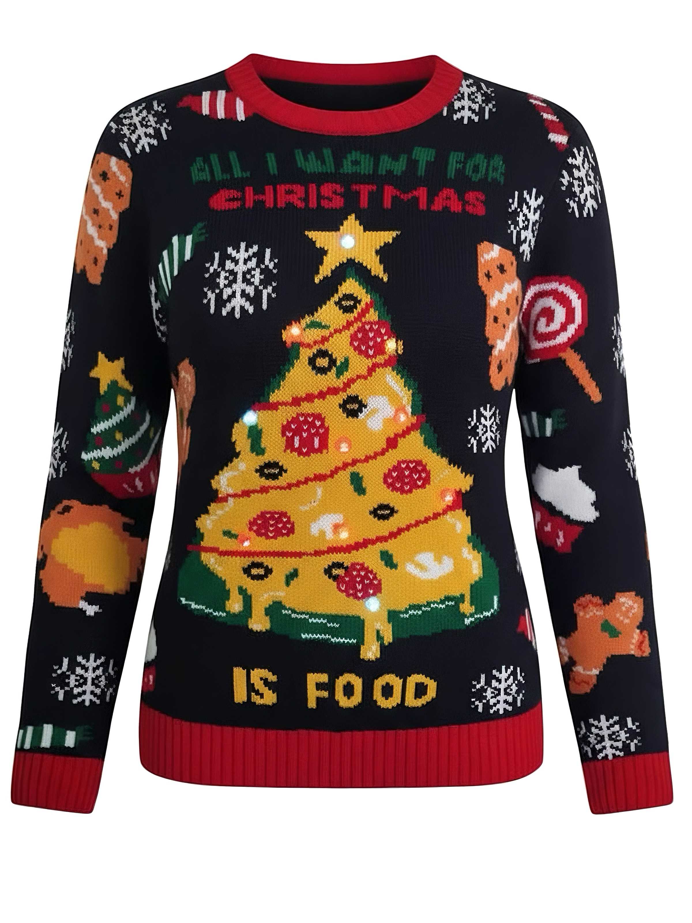 1940er LED-Beleuchtung Jacquard Weihnachten Pullover - Image 2