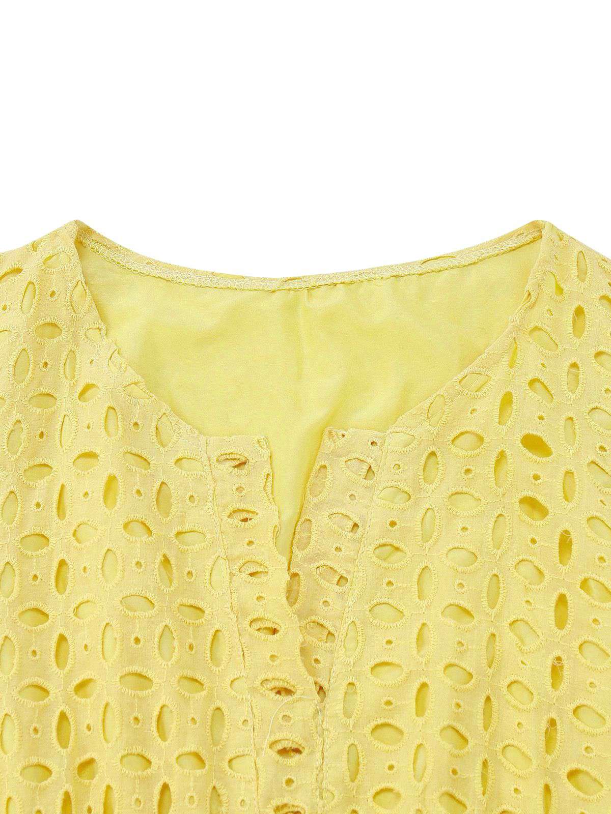 1940er Ösen Spitze V-Ausschnitt Gestuft Maxi Kleid - Image 3