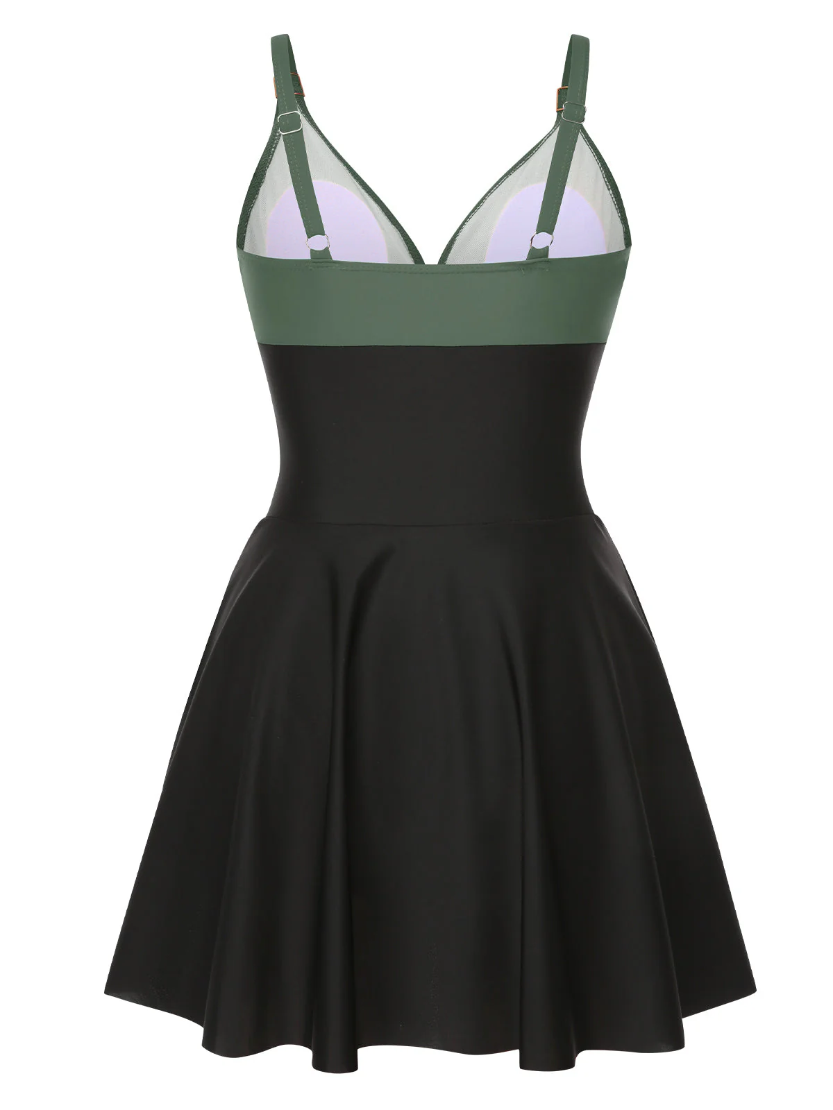 1940er Rüschen Patchwork Twist Badekleid - Image 3