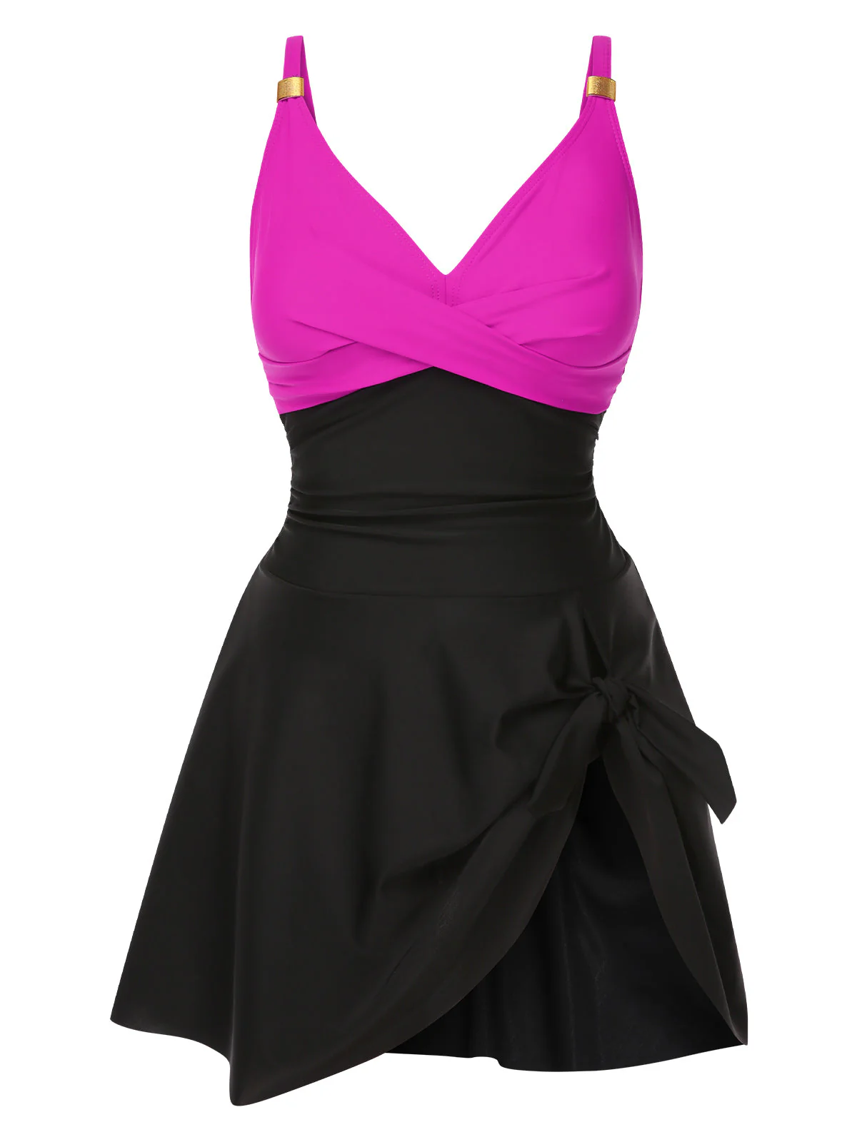 1940er Rüschen Patchwork Twist Badekleid - Image 4