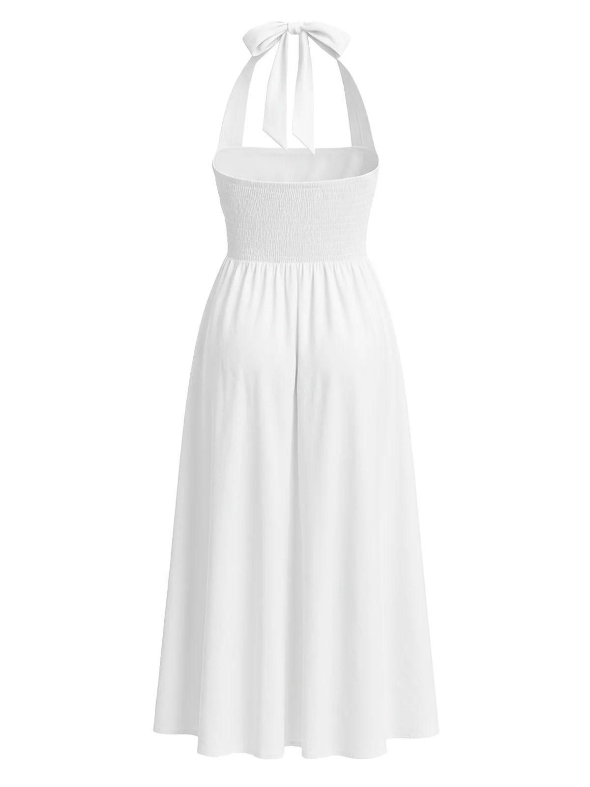 1940er Solide Breit-Träger Halter Rückenfrei Kleid - Image 6