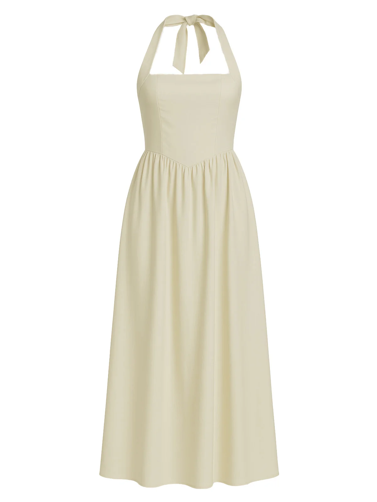 1940er Solide Breit-Träger Halter Rückenfrei Kleid - Image 7