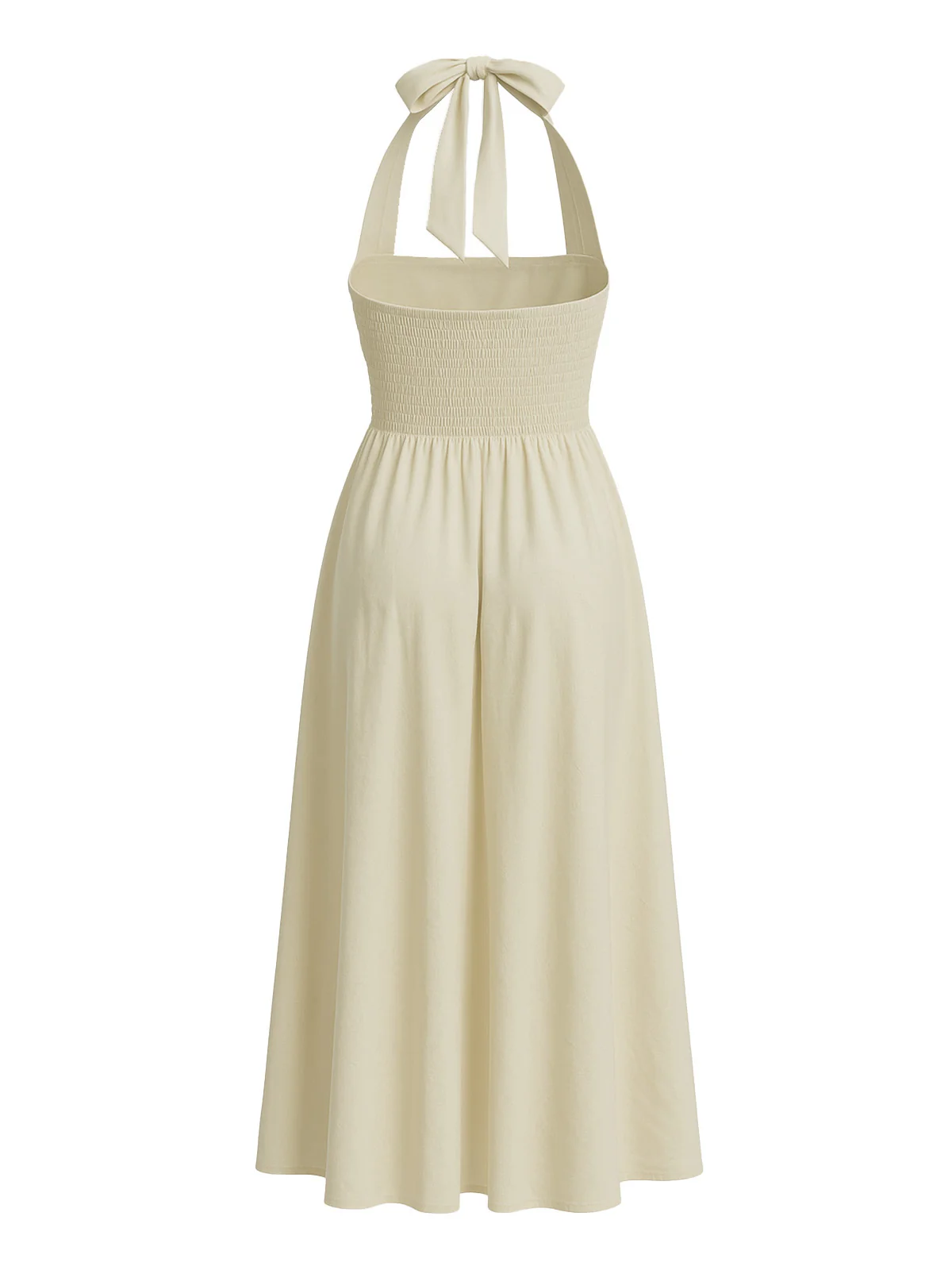 1940er Solide Breit-Träger Halter Rückenfrei Kleid - Image 9
