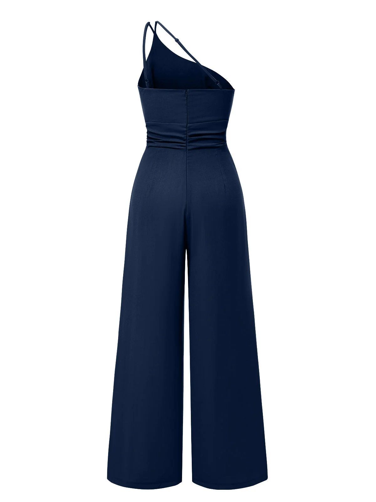 1940er Solide Eine Schulter Hosenträger Lose Weites Bein Jumpsuit - Image 7