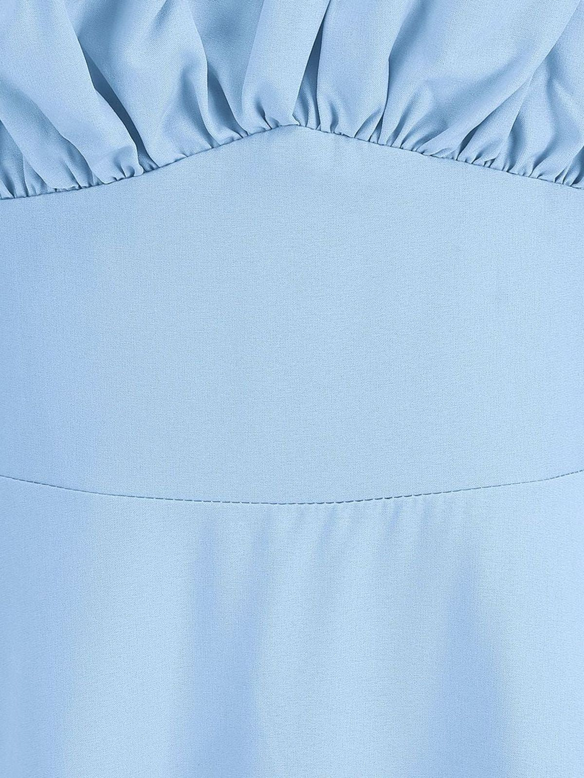 1940er Solide Träger A-Linie Plissiertes Kleid - Image 5