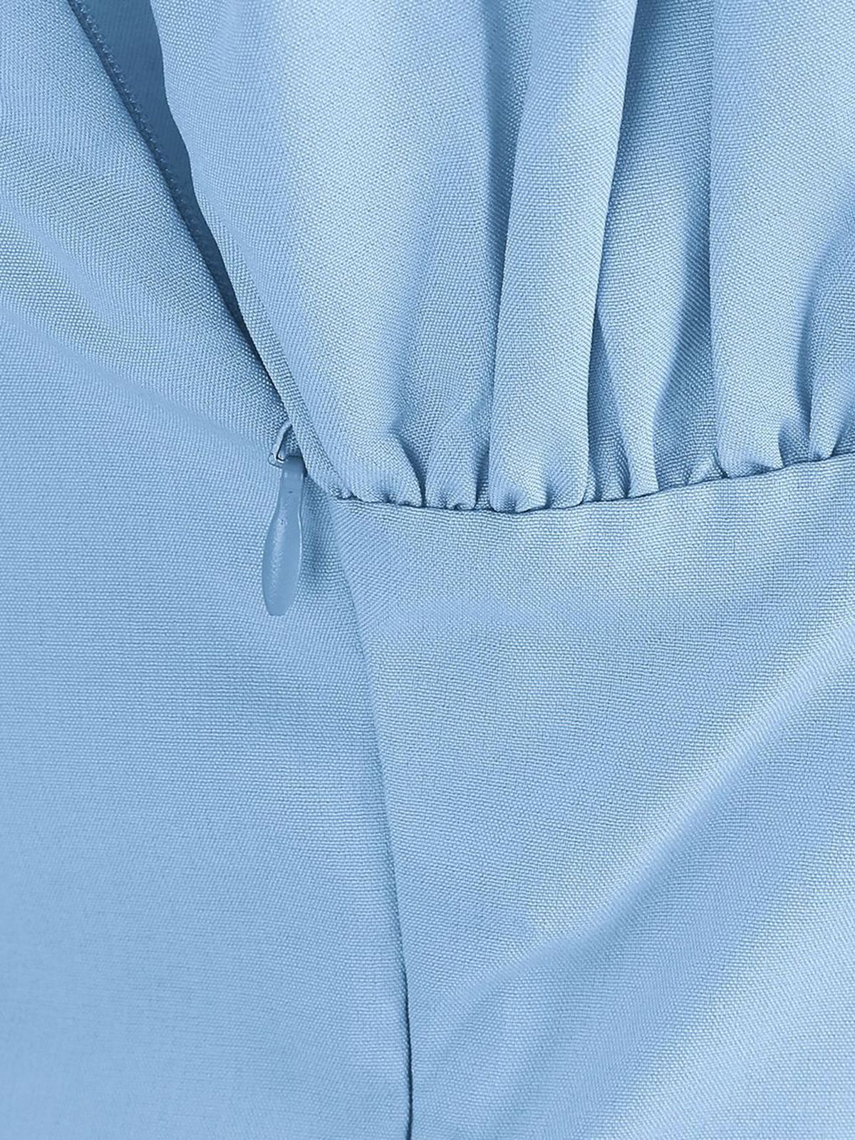 1940er Solide Träger A-Linie Plissiertes Kleid - Image 6