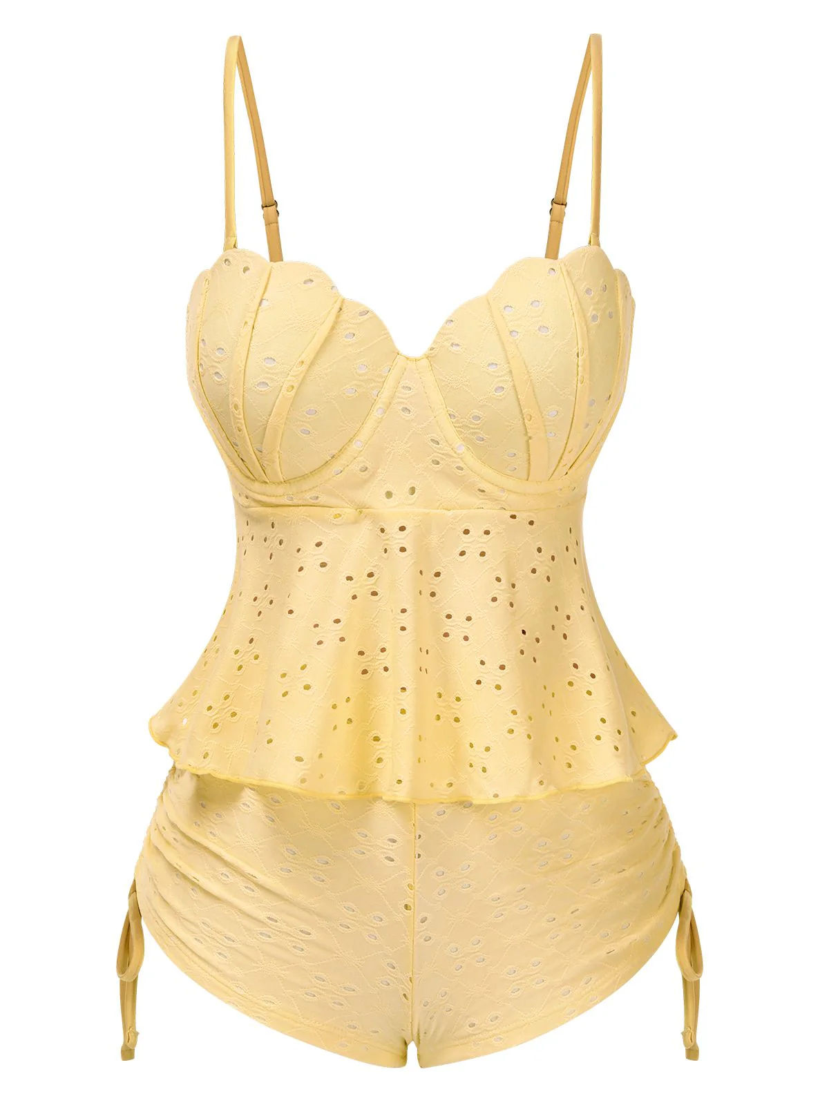 1940er Spaghetti Träger Ösenschale Tankini Set - Image 10