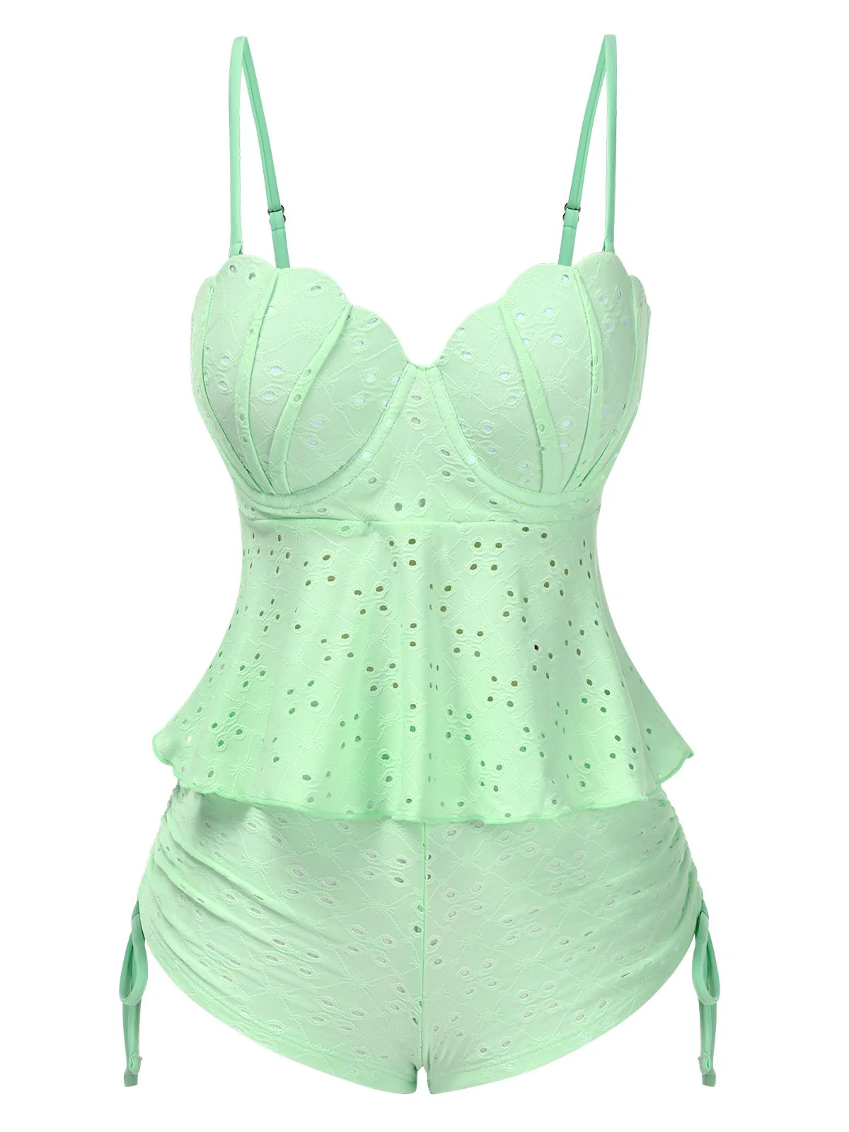 1940er Spaghetti Träger Ösenschale Tankini Set - Image 7