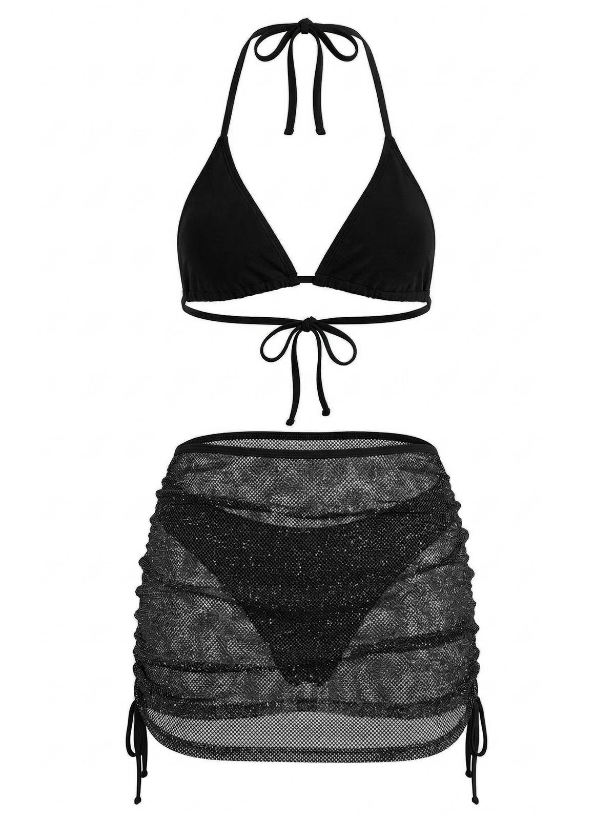 1940er Uni Halter Bikini Set & Häkel Cover-Up - Image 14