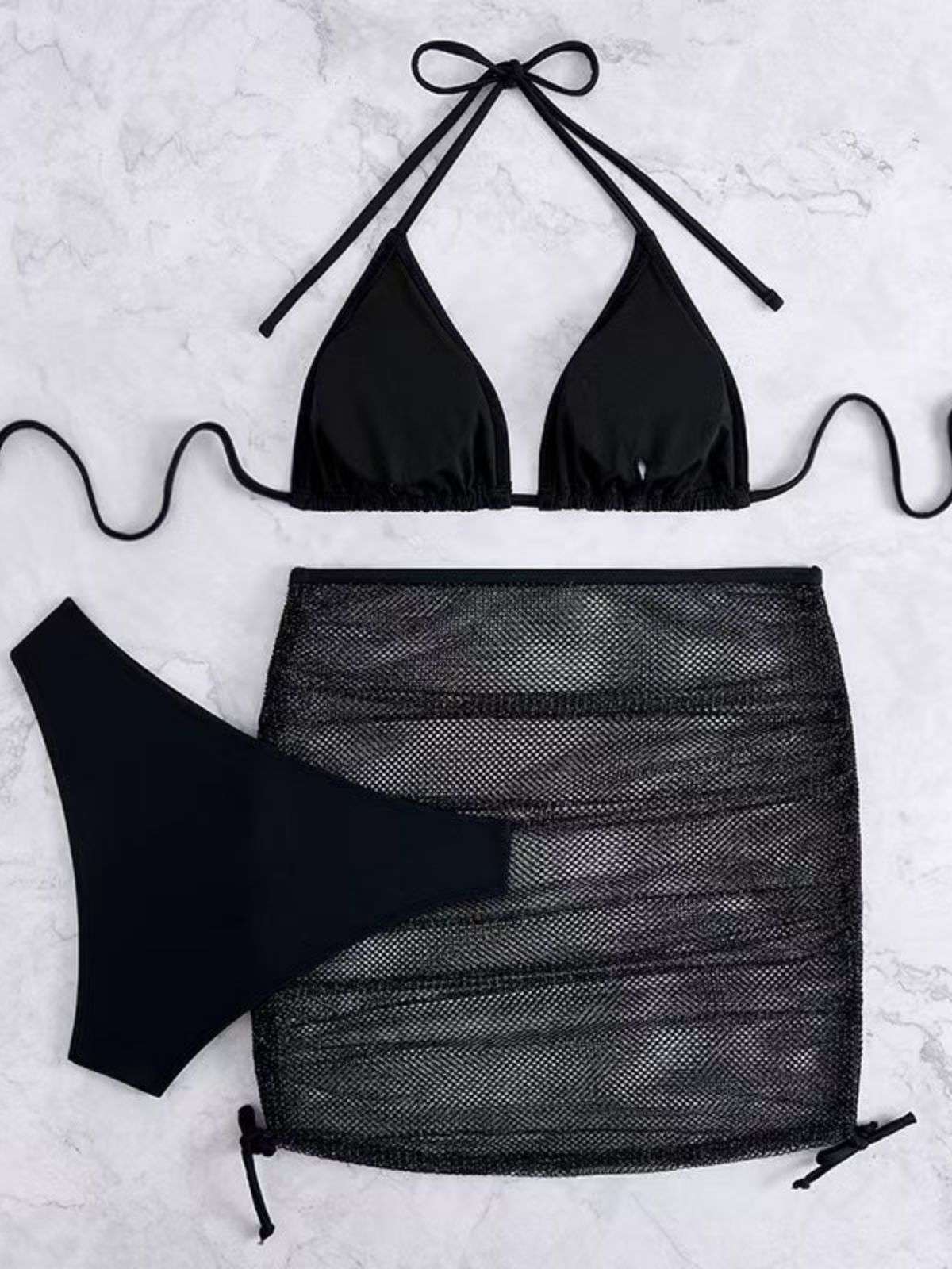 1940er Uni Halter Bikini Set & Häkel Cover-Up - Image 15