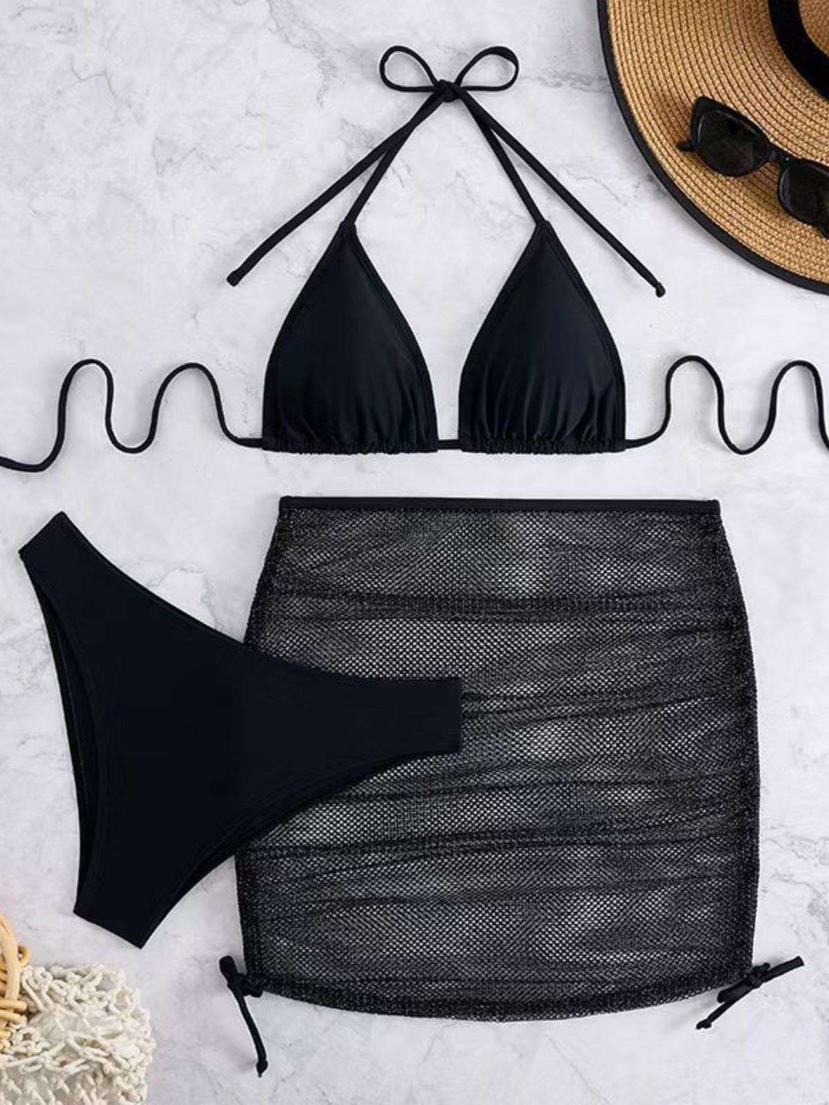 1940er Uni Halter Bikini Set & Häkel Cover-Up - Image 16