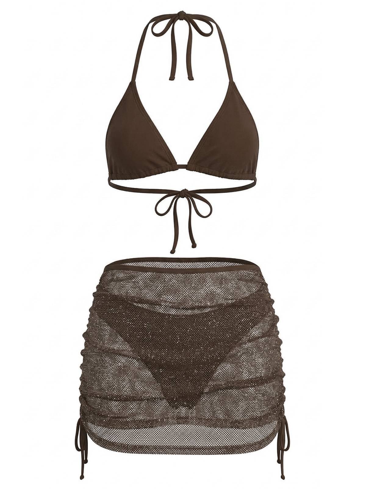 1940er Uni Halter Bikini Set & Häkel Cover-Up - Image 8