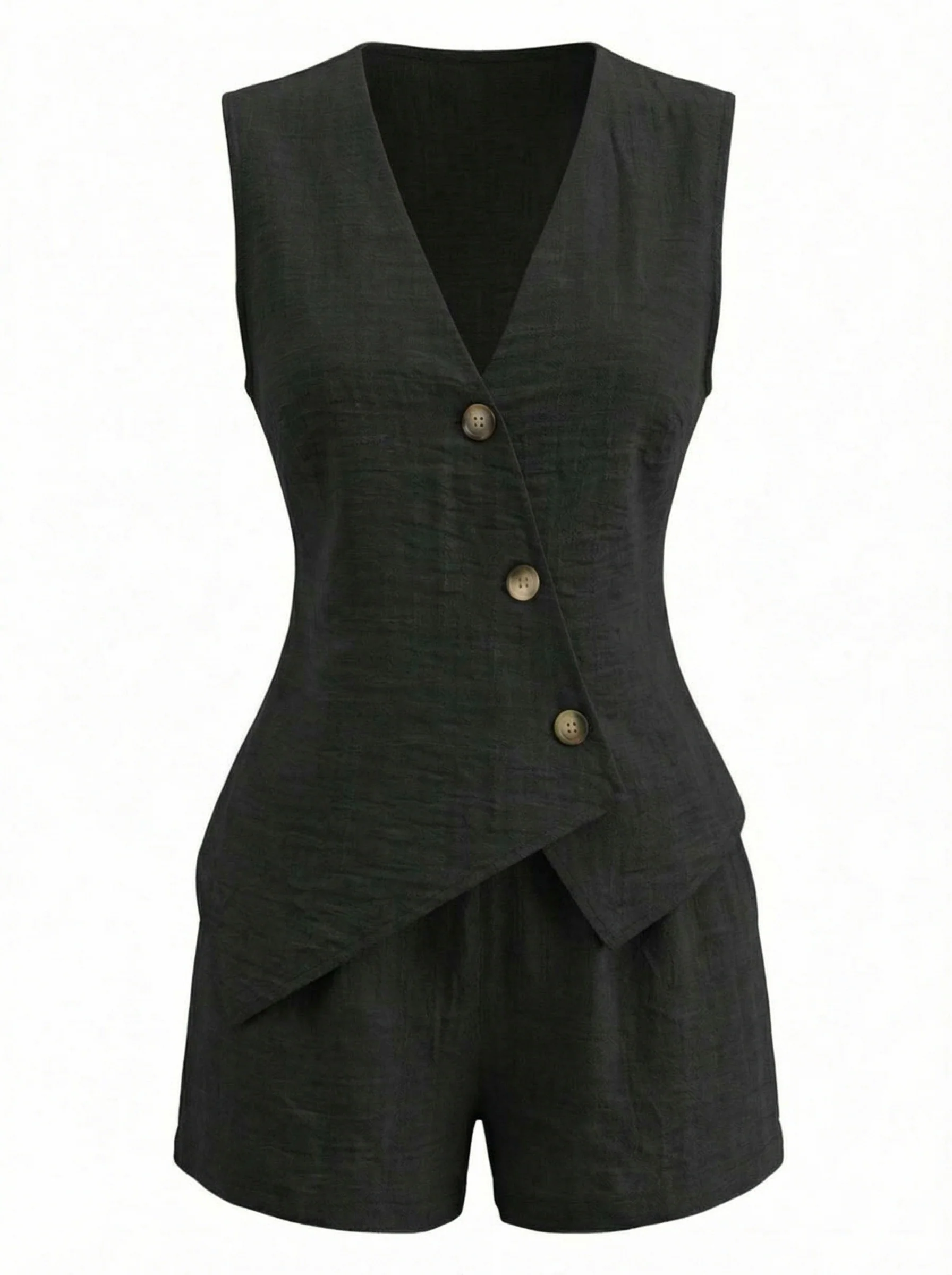 1940er V-Ausschnitt Schnürung Weste & Shorts Set - Image 4