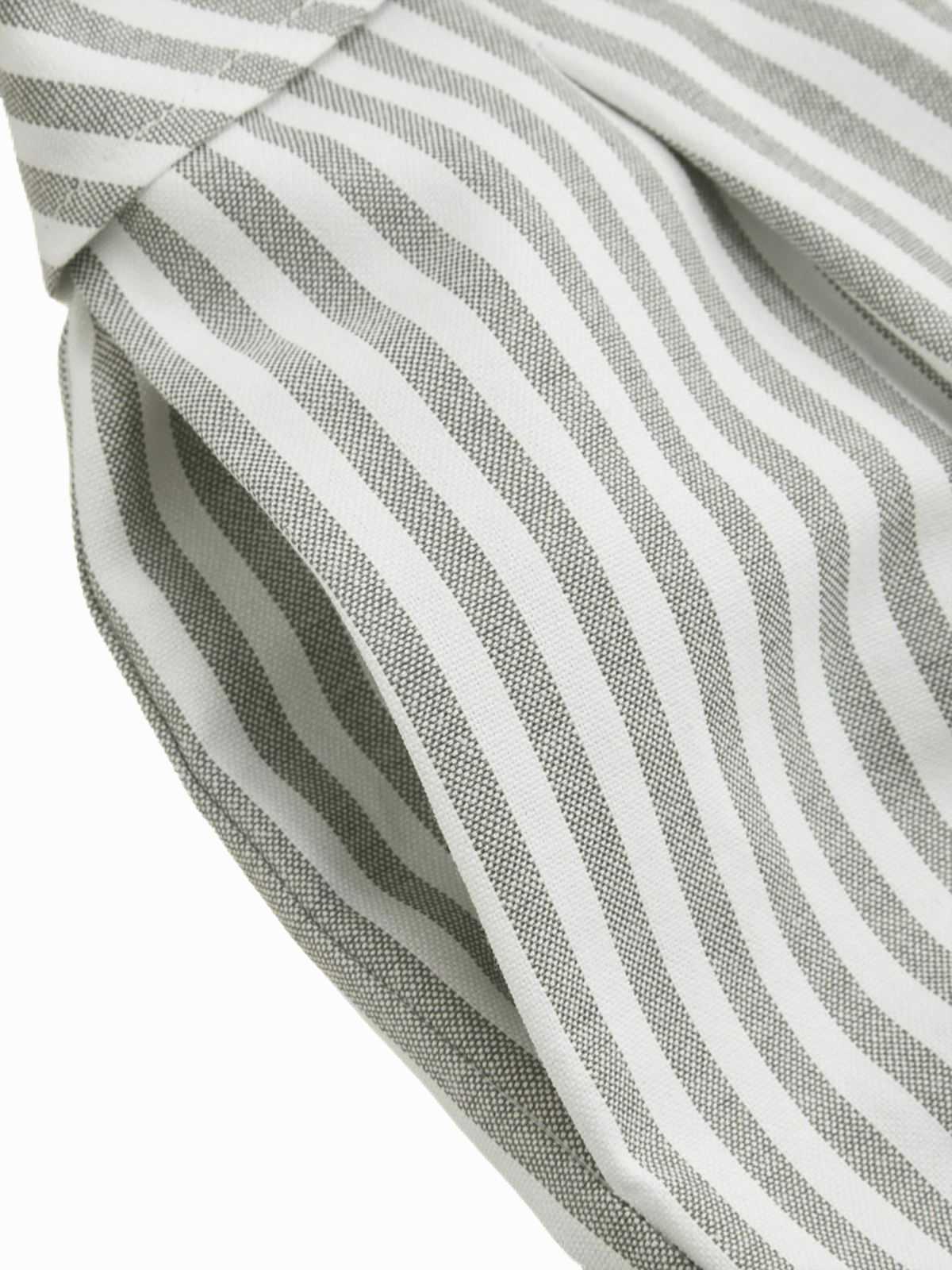 1940er V-Ausschnitt Streifen Taille-Tie Ärmellos Jumpsuit - Image 3