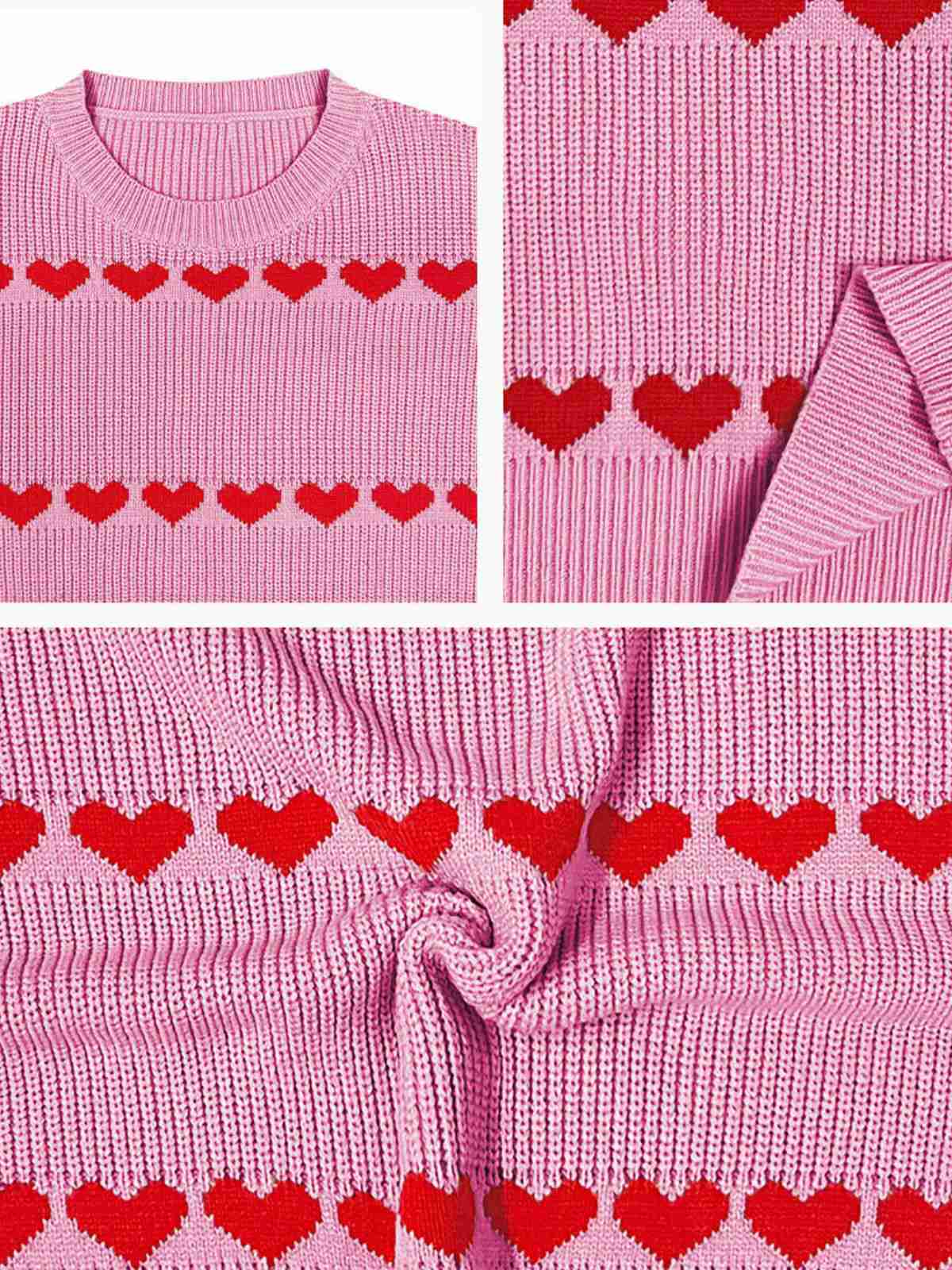 1940er Valentinstag Herz Gestrickt Pullover - Image 10