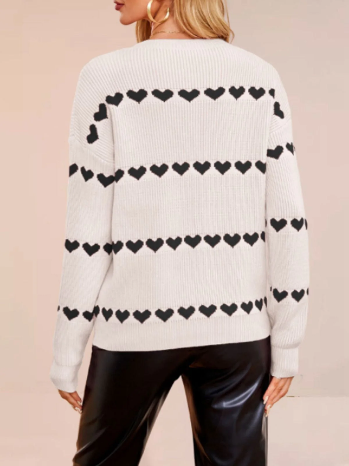 1940er Valentinstag Herz Gestrickt Pullover - Image 16