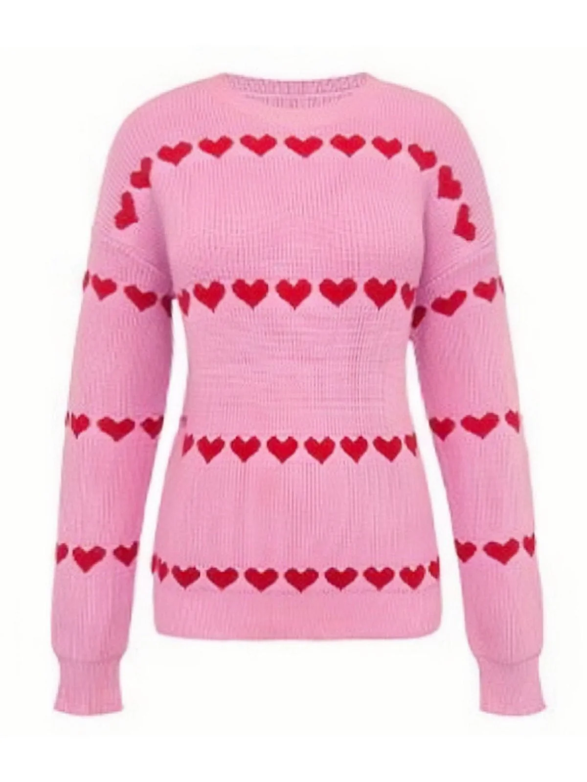 1940er Valentinstag Herz Gestrickt Pullover - Image 7